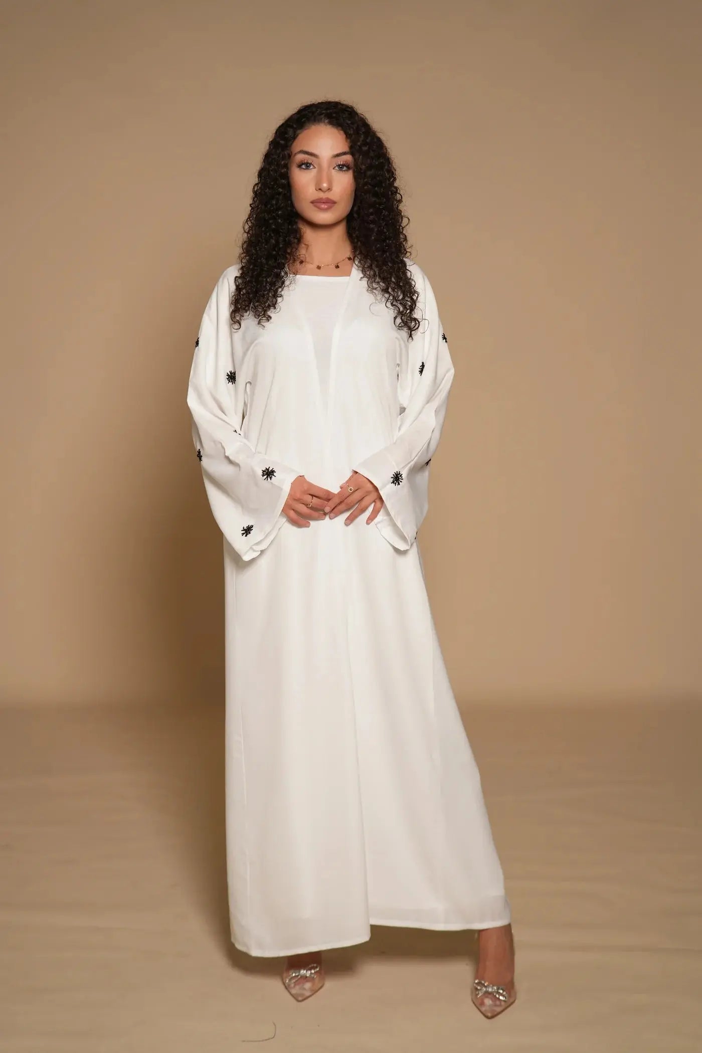Star Daily Abaya - White Losyana.Shop
