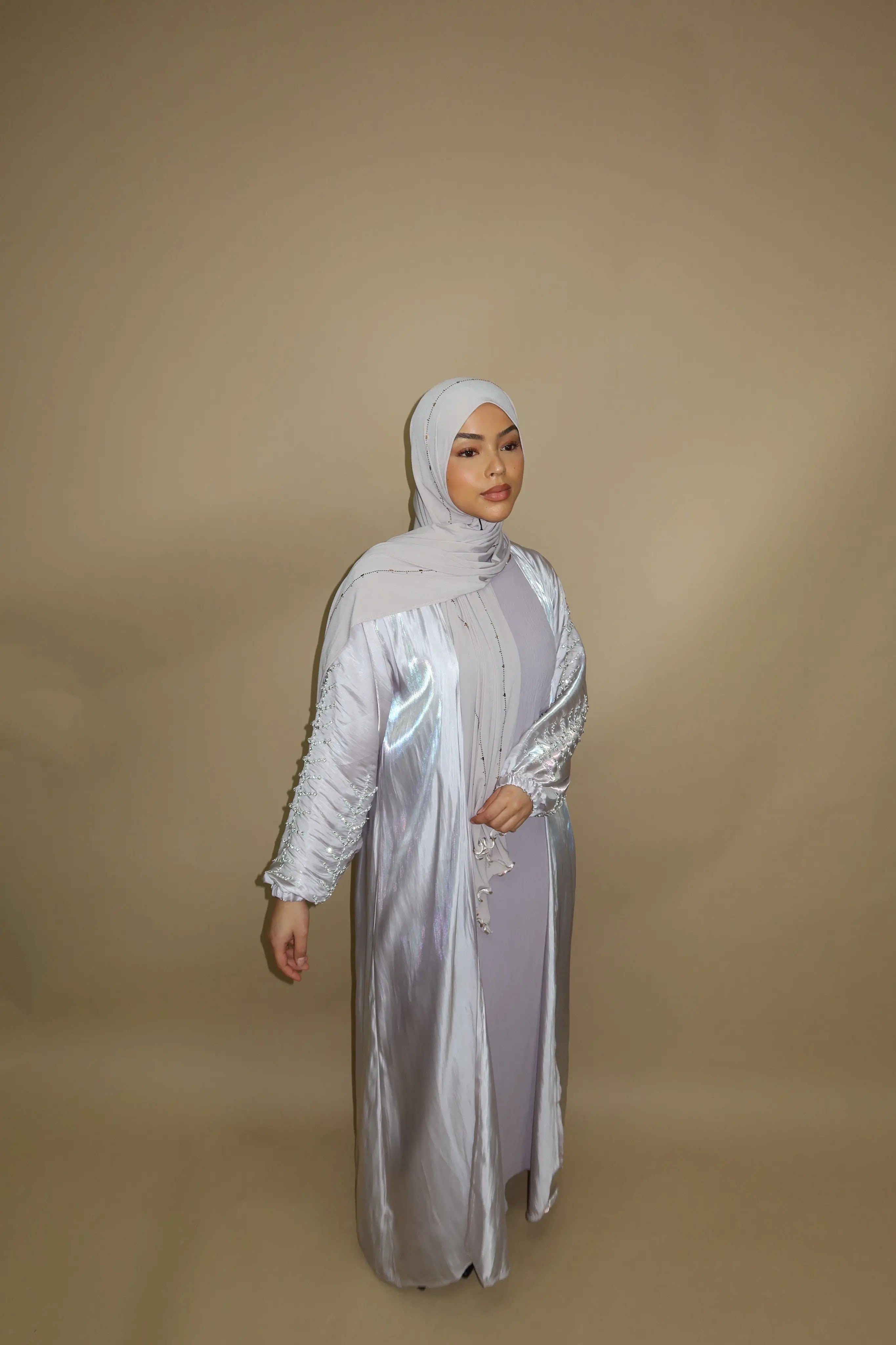 Flower Arm Abaya - Lavendel Losyana.Shop