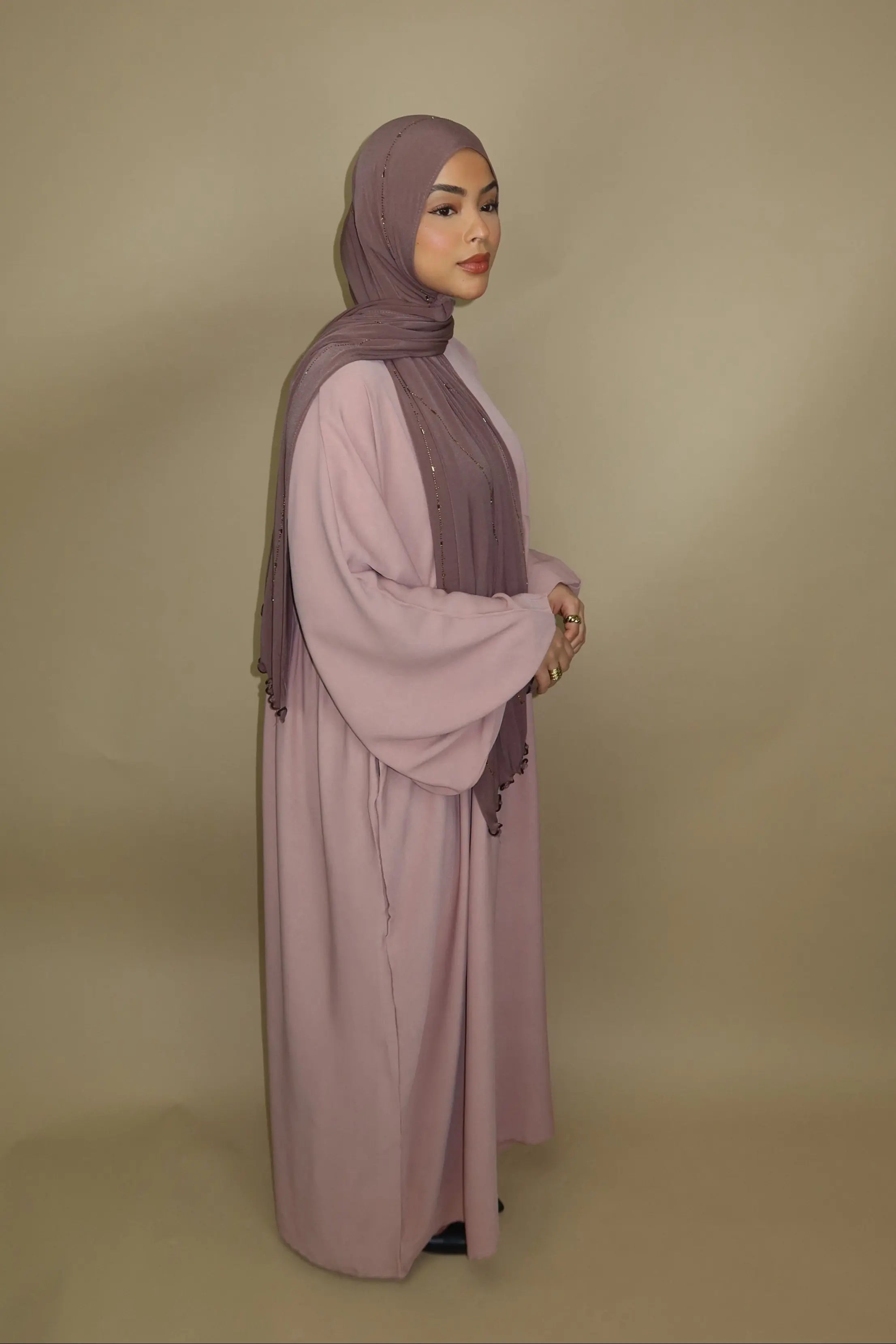 Balloon Abaya - Peach Losyana.Shop