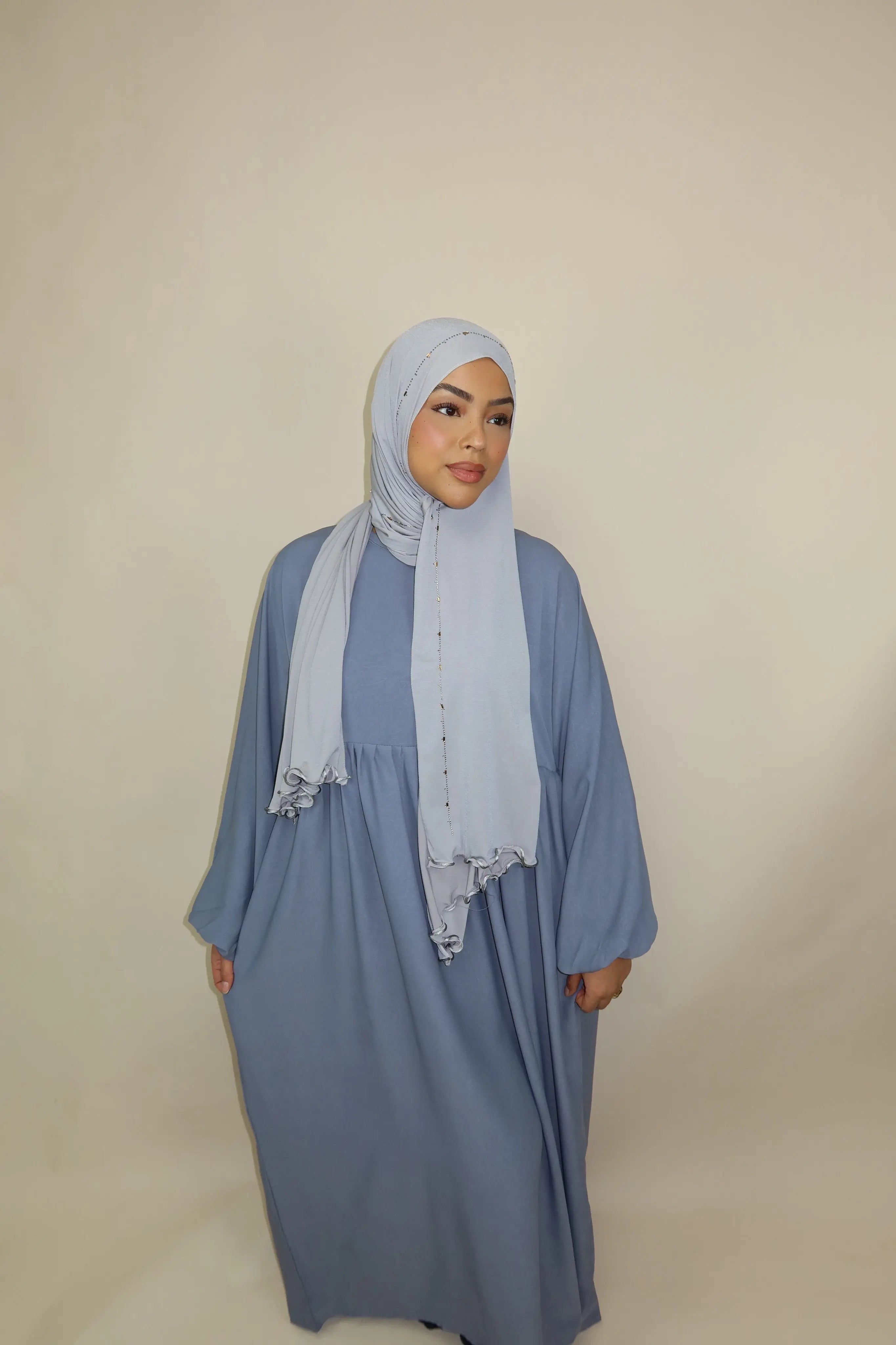 Balloon Abaya - Grey Losyana.Shop