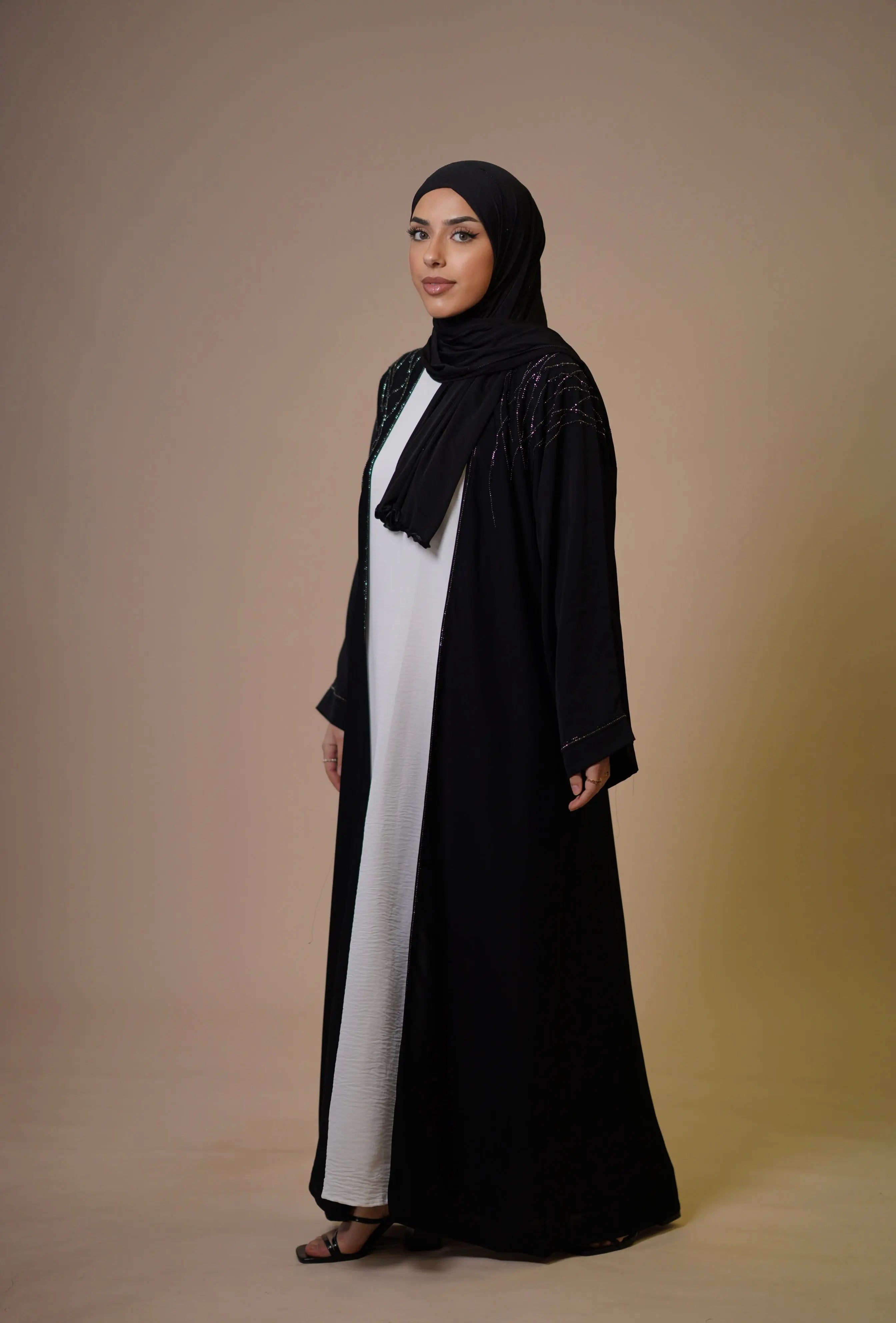 Emirate abaya- black Losyana.Shop