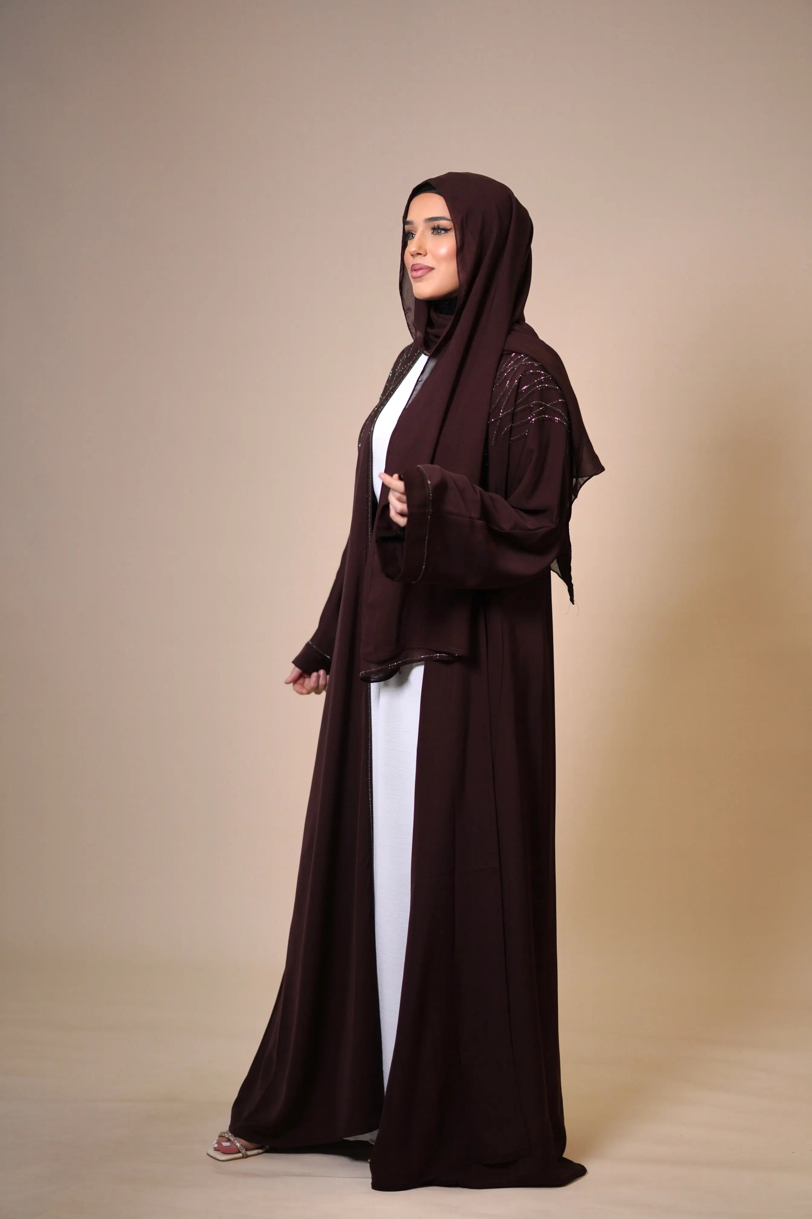 Emirate abaya - brown Losyana.Shop