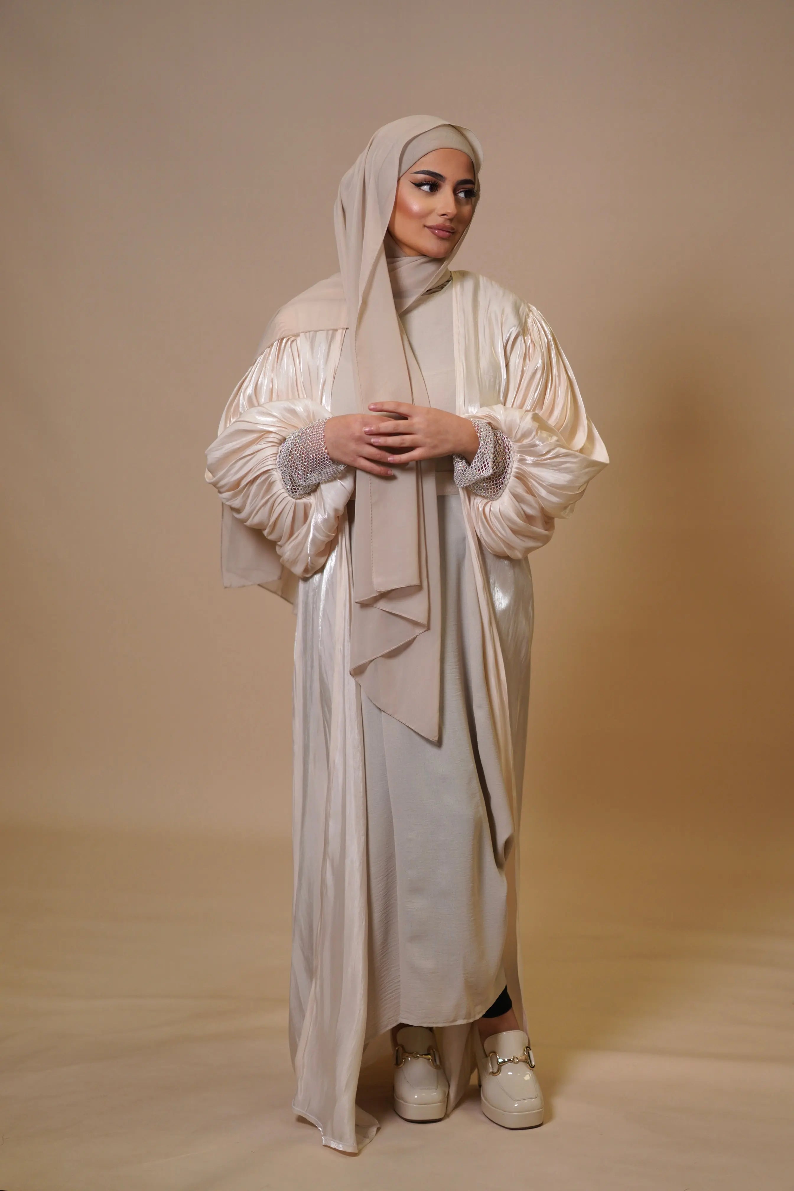 Emirate abaya - light beige Losyana.Shop