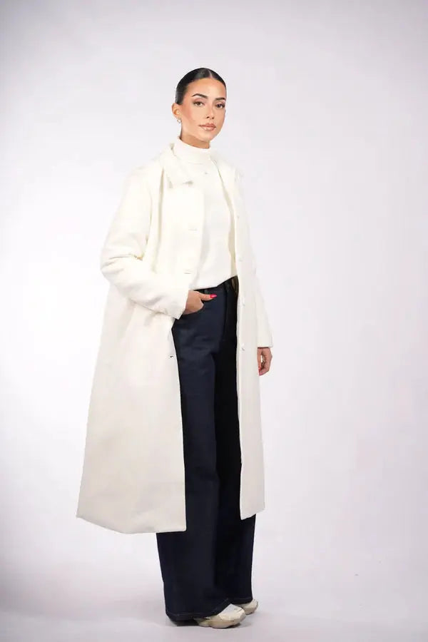 the vienna coat - white Losyana.Shop