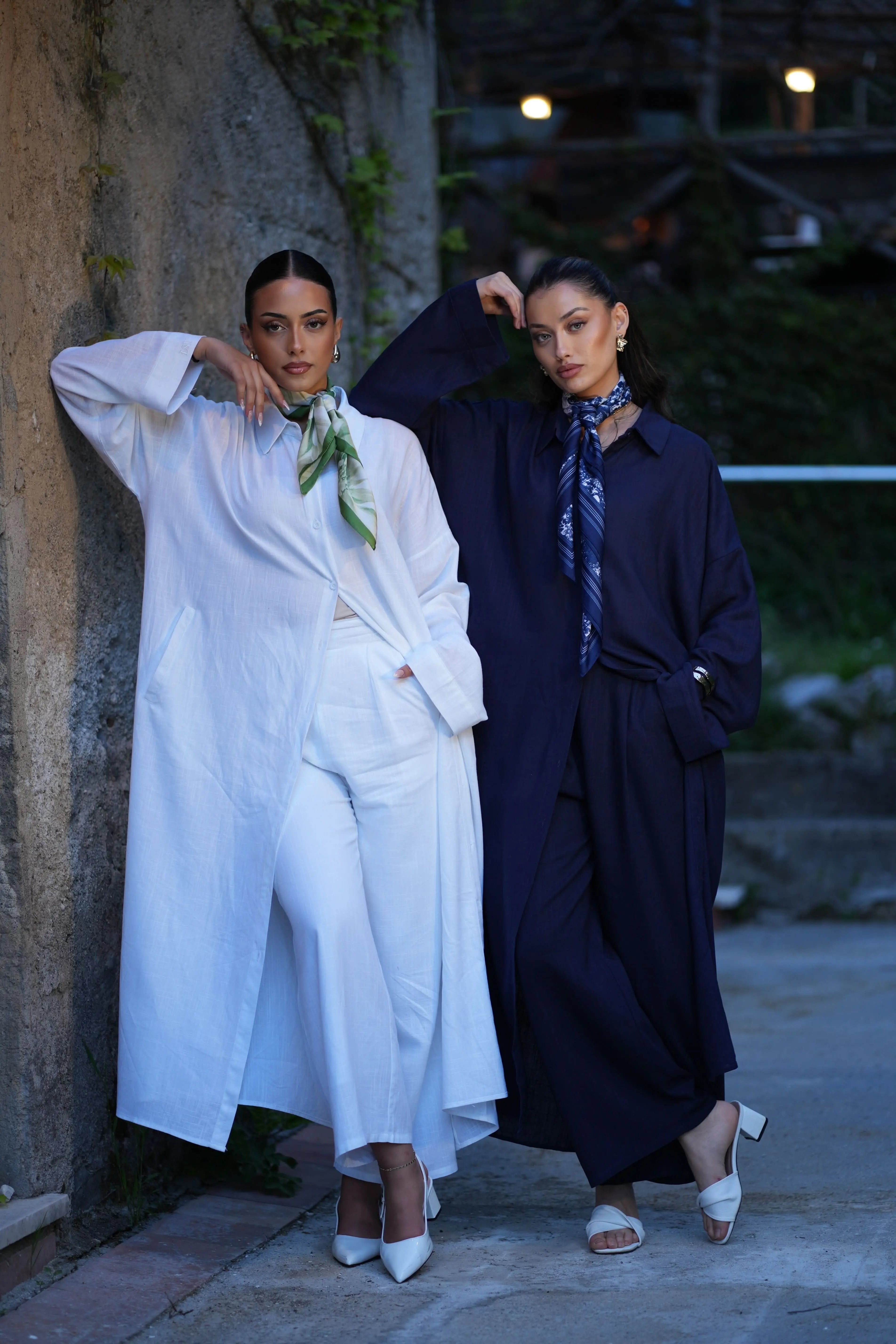 PALMA LINEN SET - NAVY - Losyana.Shop