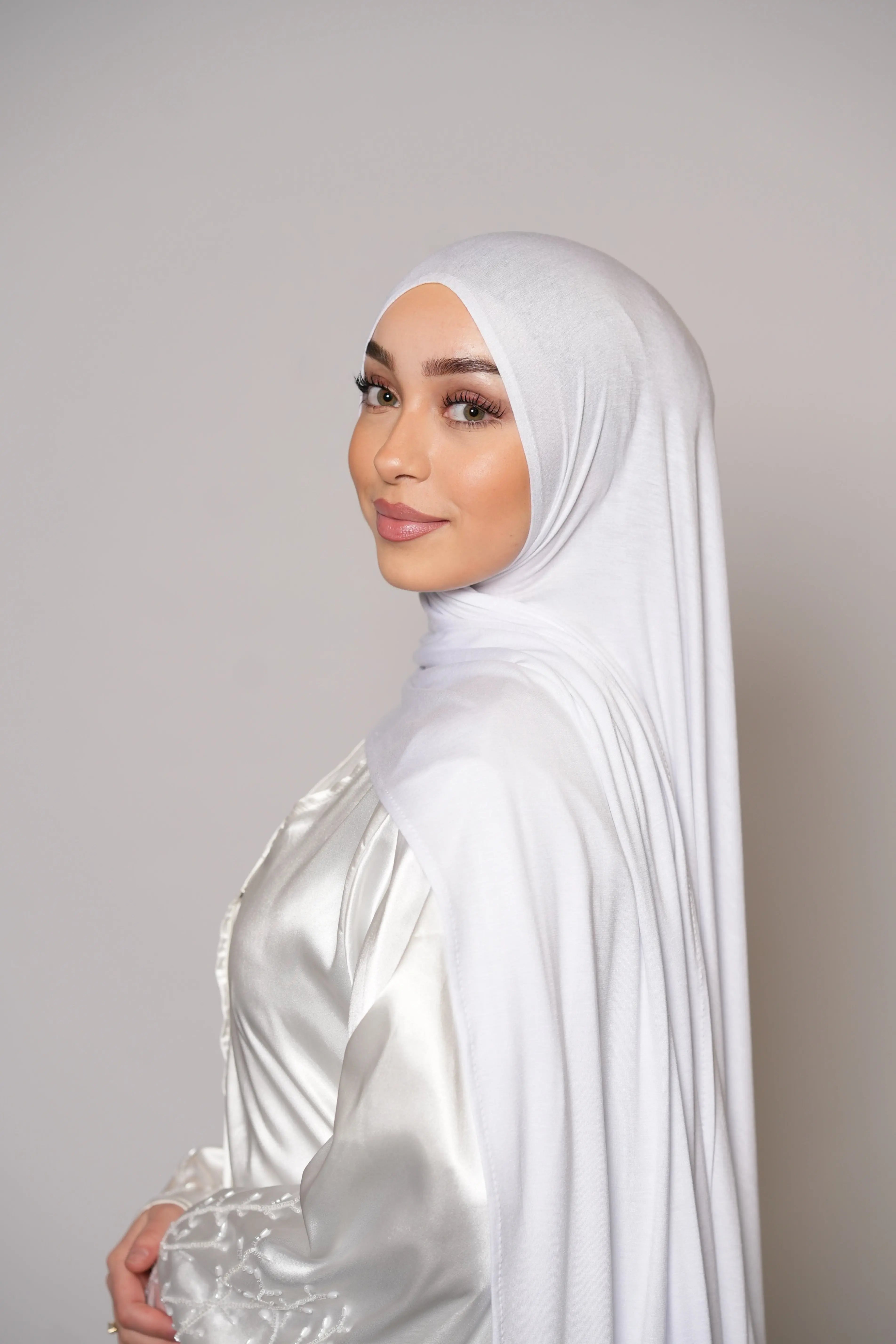 Premium Bamboo Jersey - white Losyana.Shop