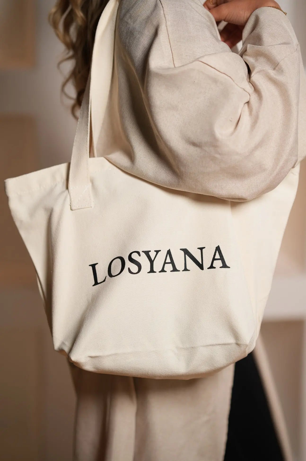 Tote Bag -  Beige Losyana