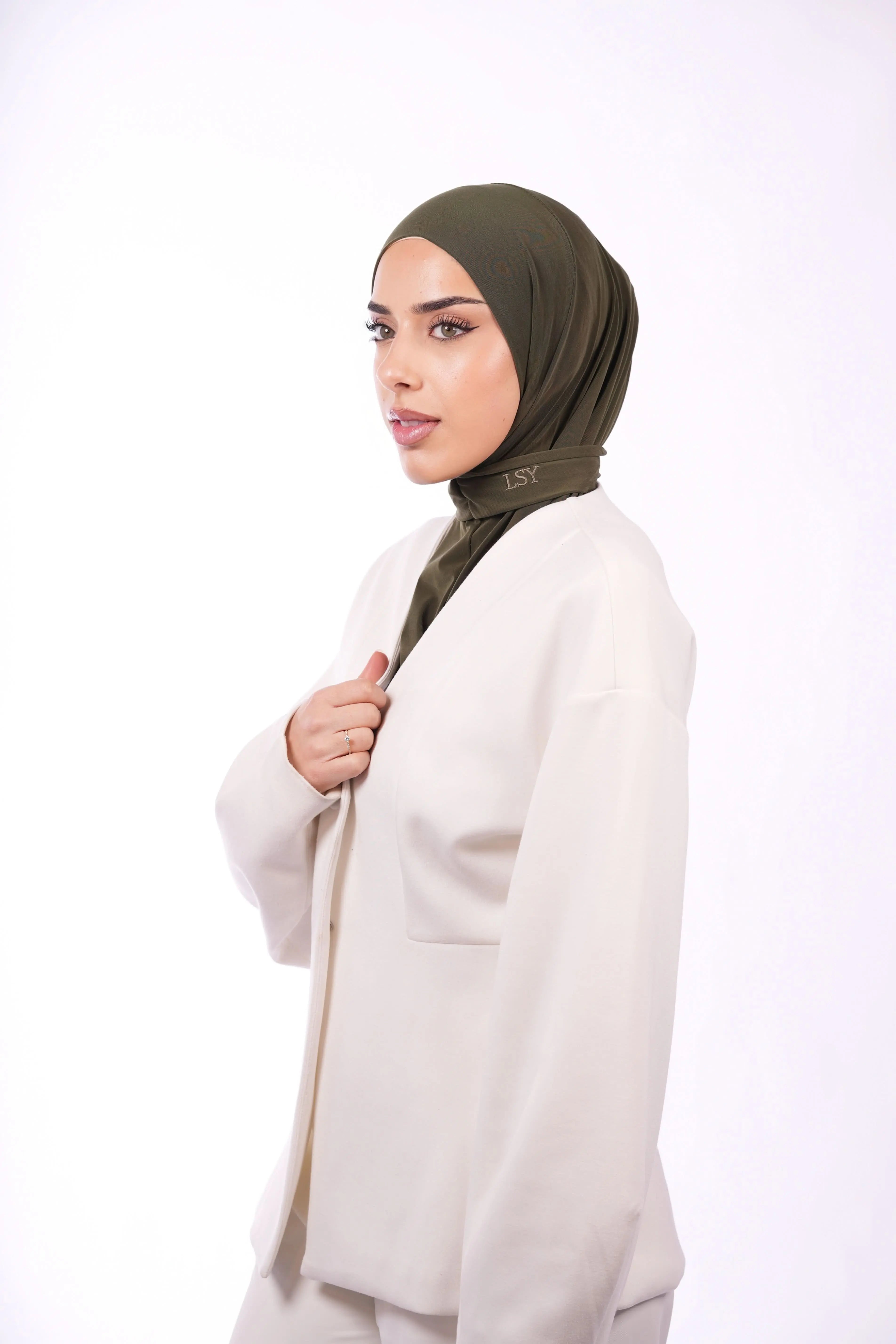 Instant Hijab - army green - Losyana.Shop