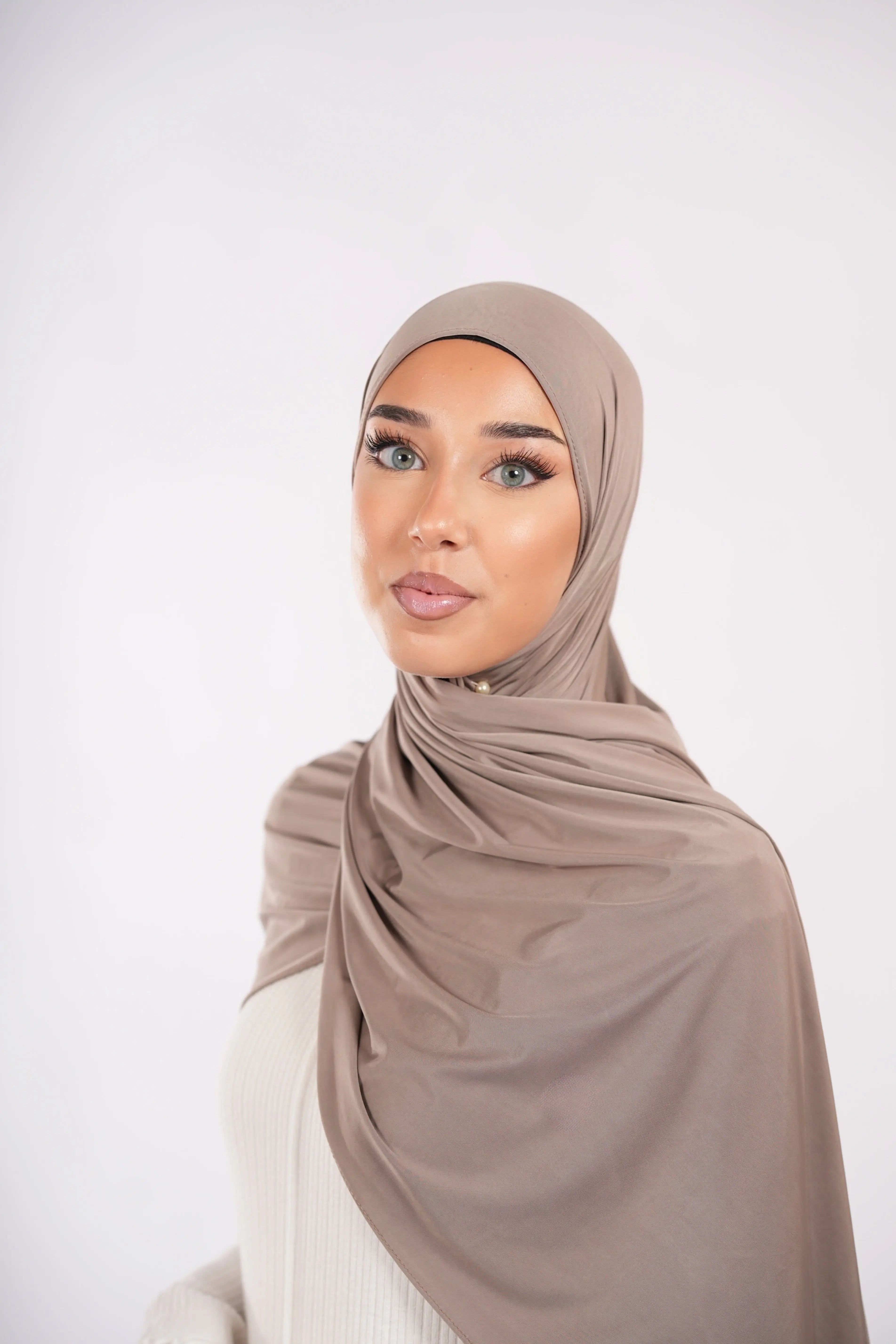 Liquid Jersey - Dark beige Losyana.Shop