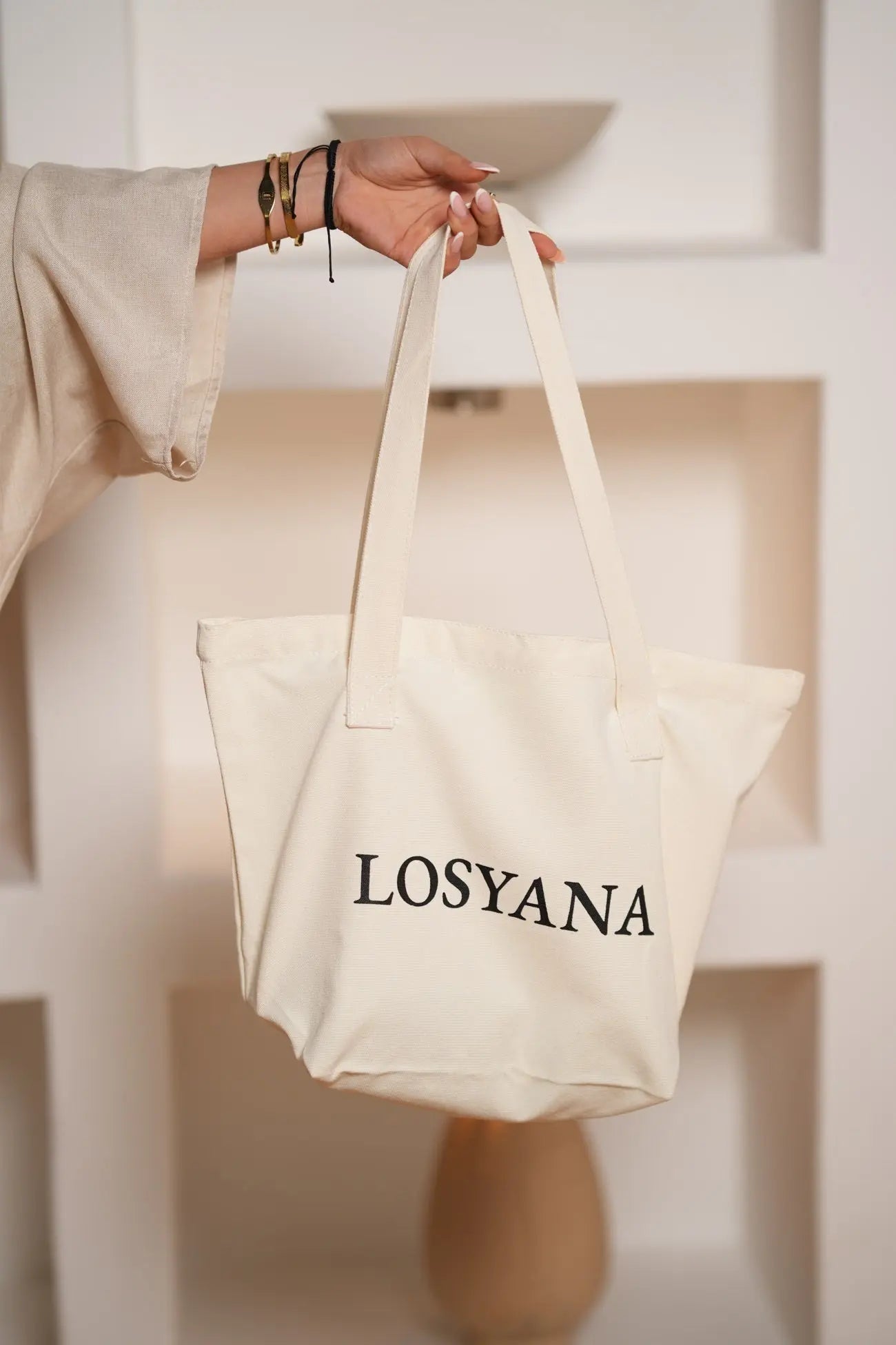 Tote Bag -  Beige Losyana