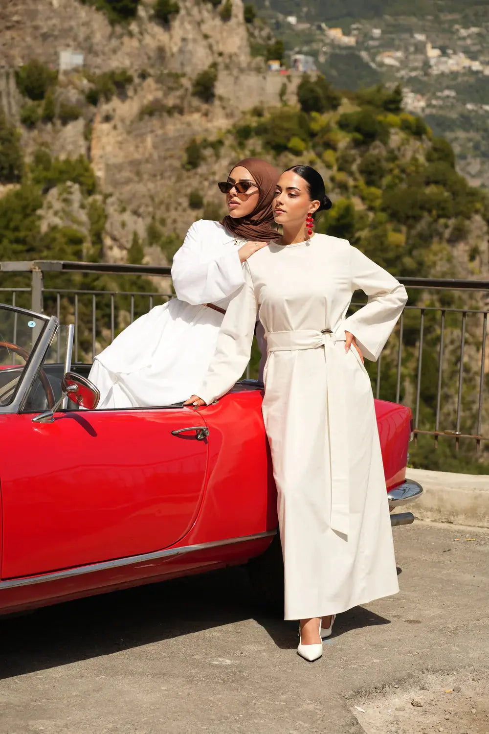 AMALFI LINEN DRESS - WHITE Losyana.nl