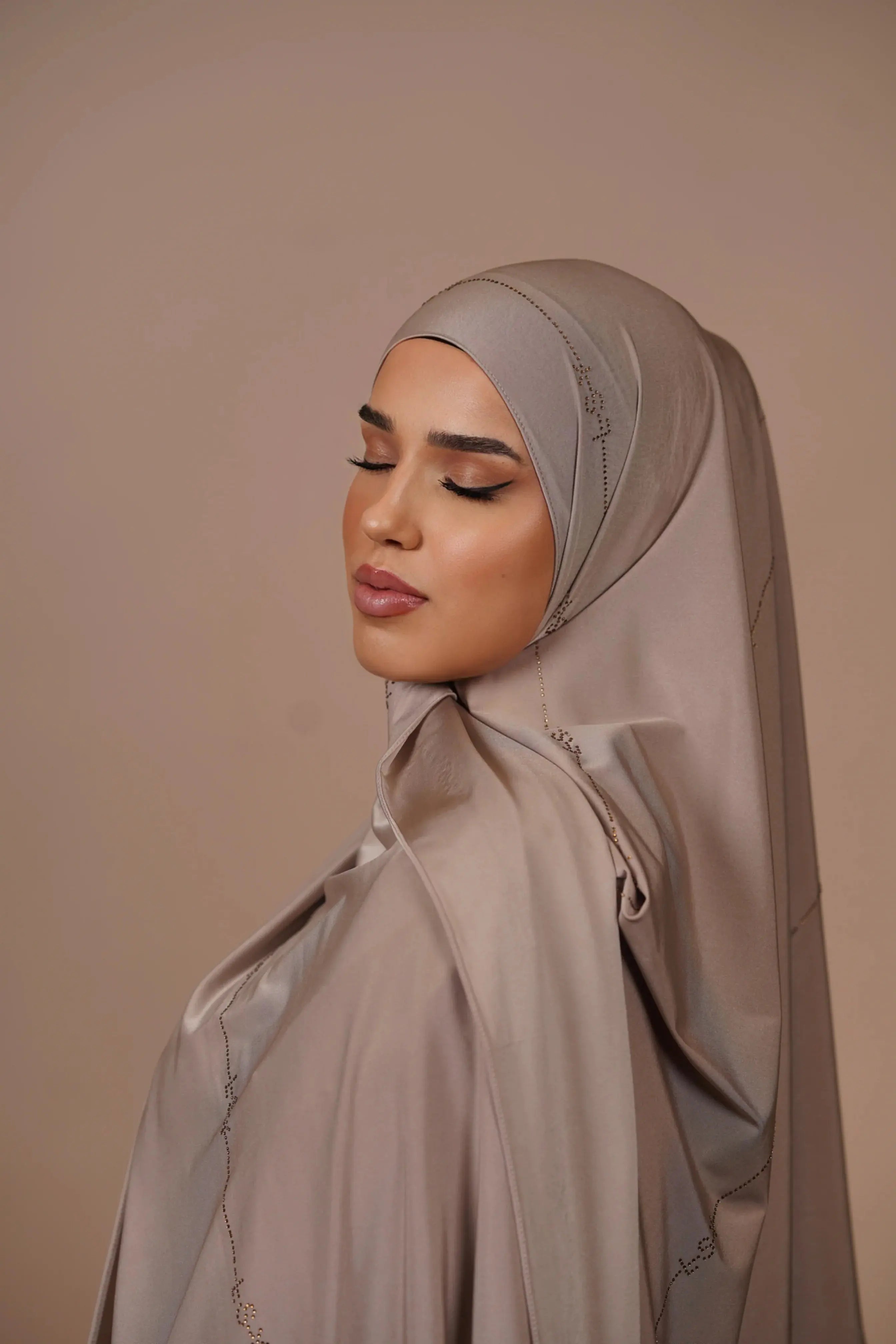 LSY Satin Premium Jersey - dark beige Losyana