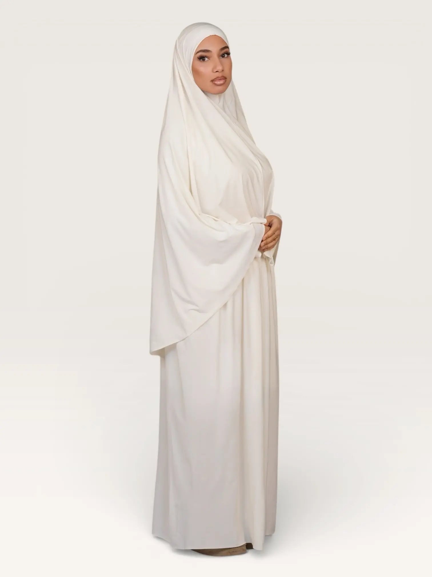 premium khimar set - white