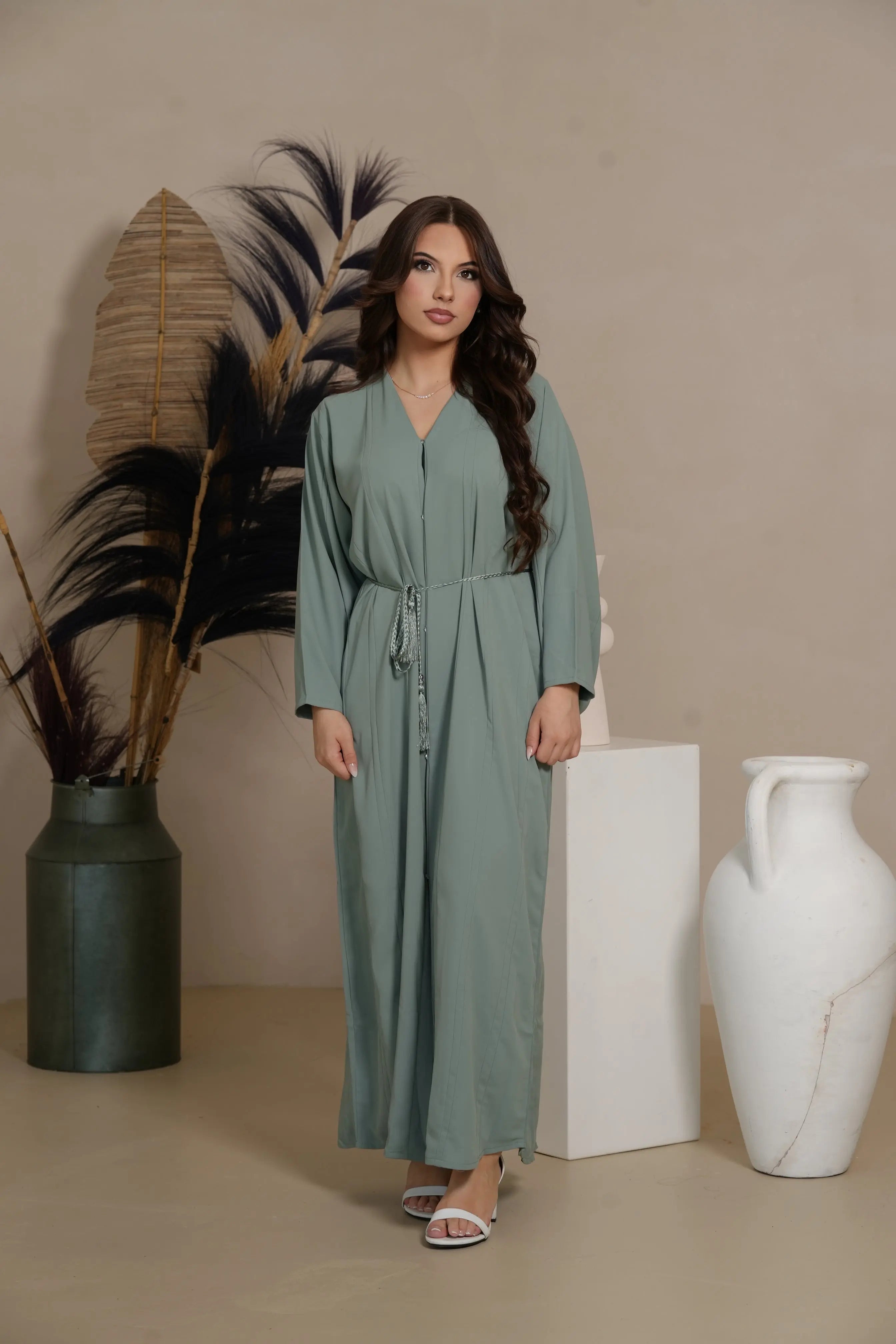 Lines Daily Abaya - Mint Losyana.Shop