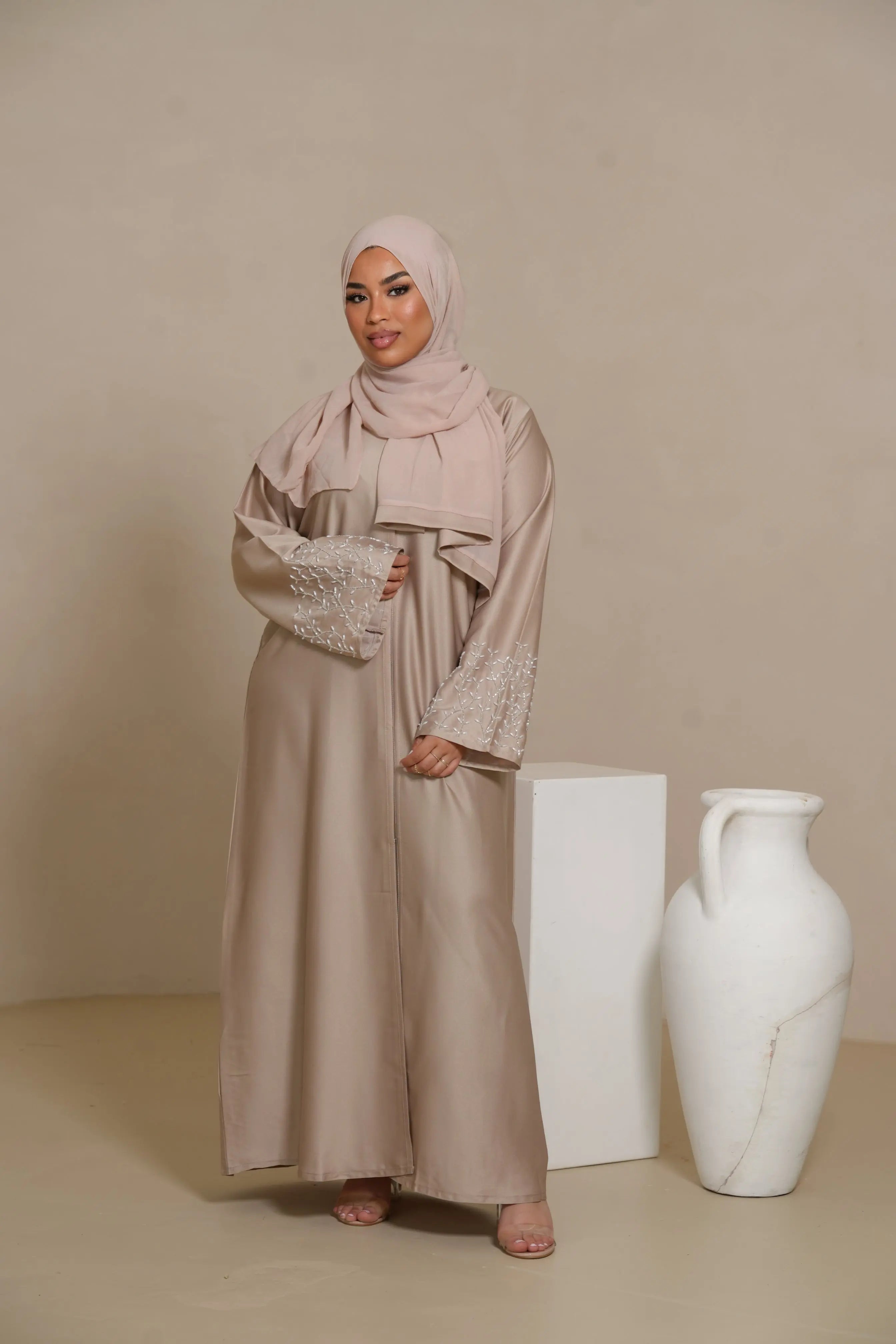 DXB Mira Abaya - beige Losyana.Shop