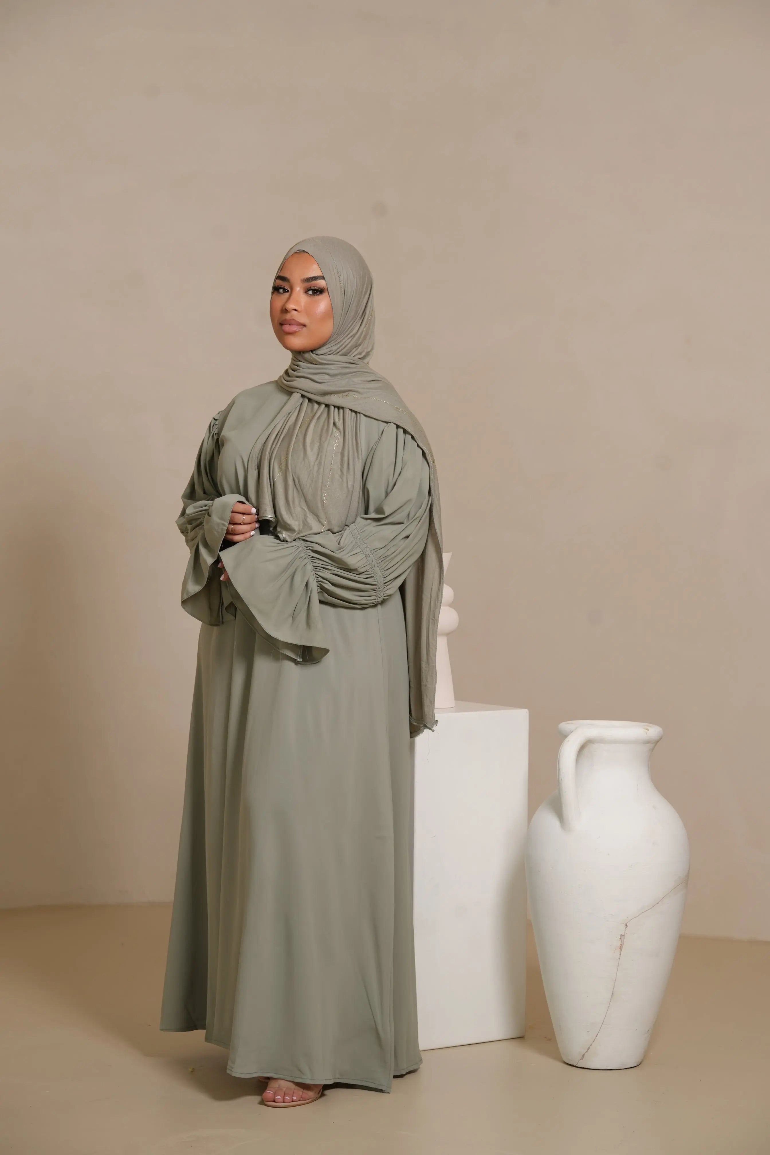 Daily Medina Abaya - pistachio Losyana.Shop