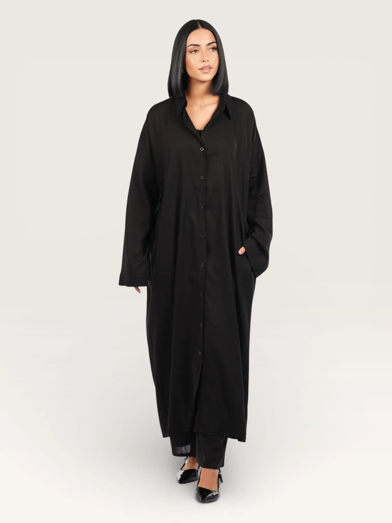 palma linen set - black