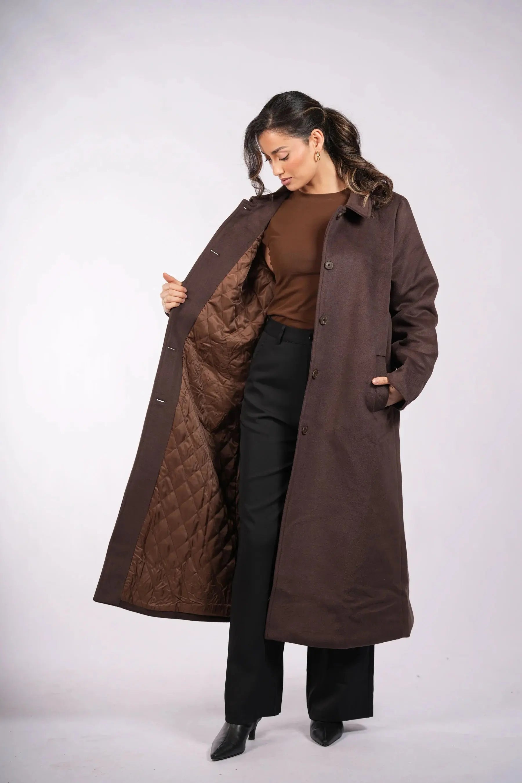 the vienna coat - espresso Losyana.Shop