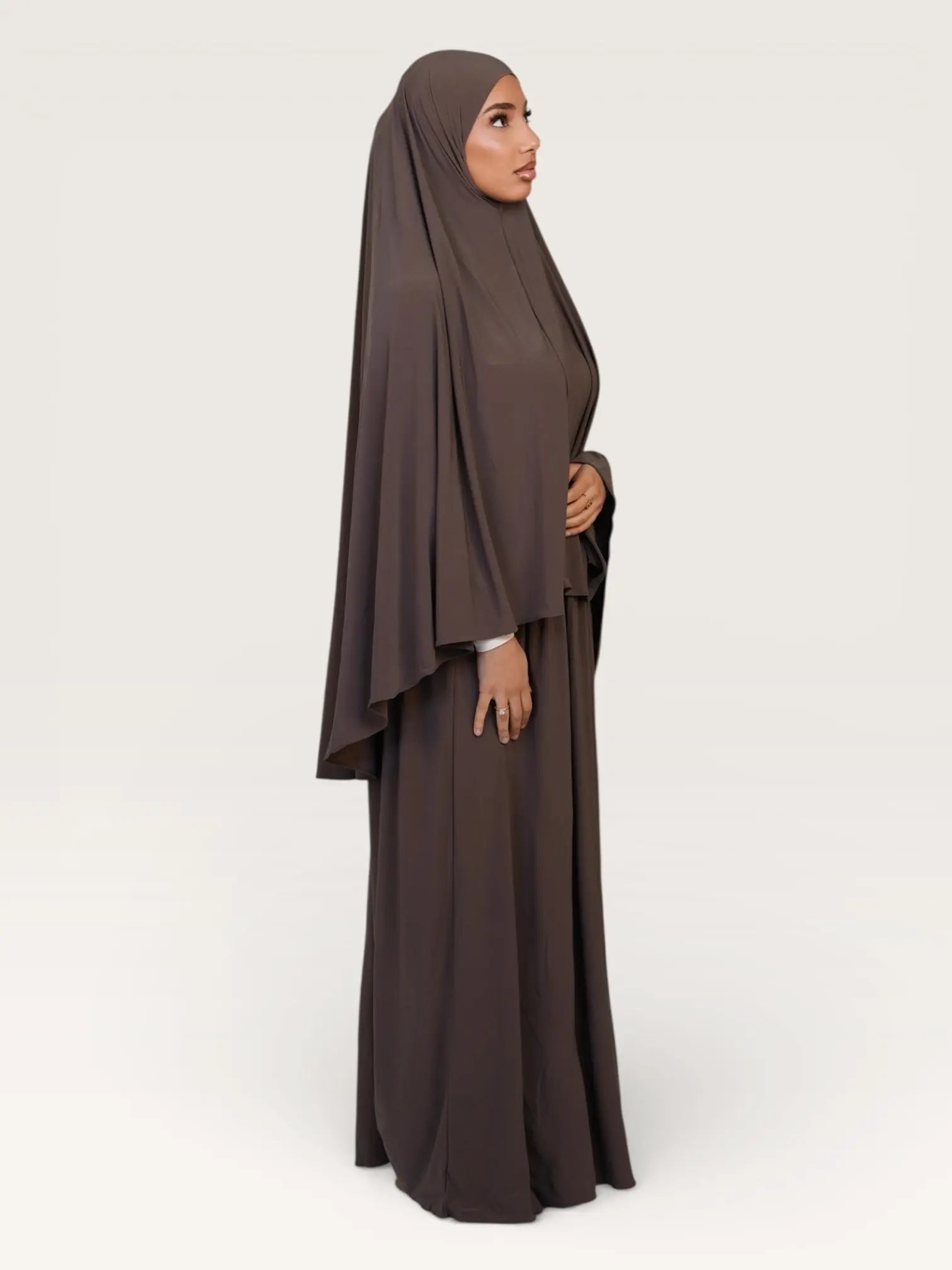 premium khimar set - mocca