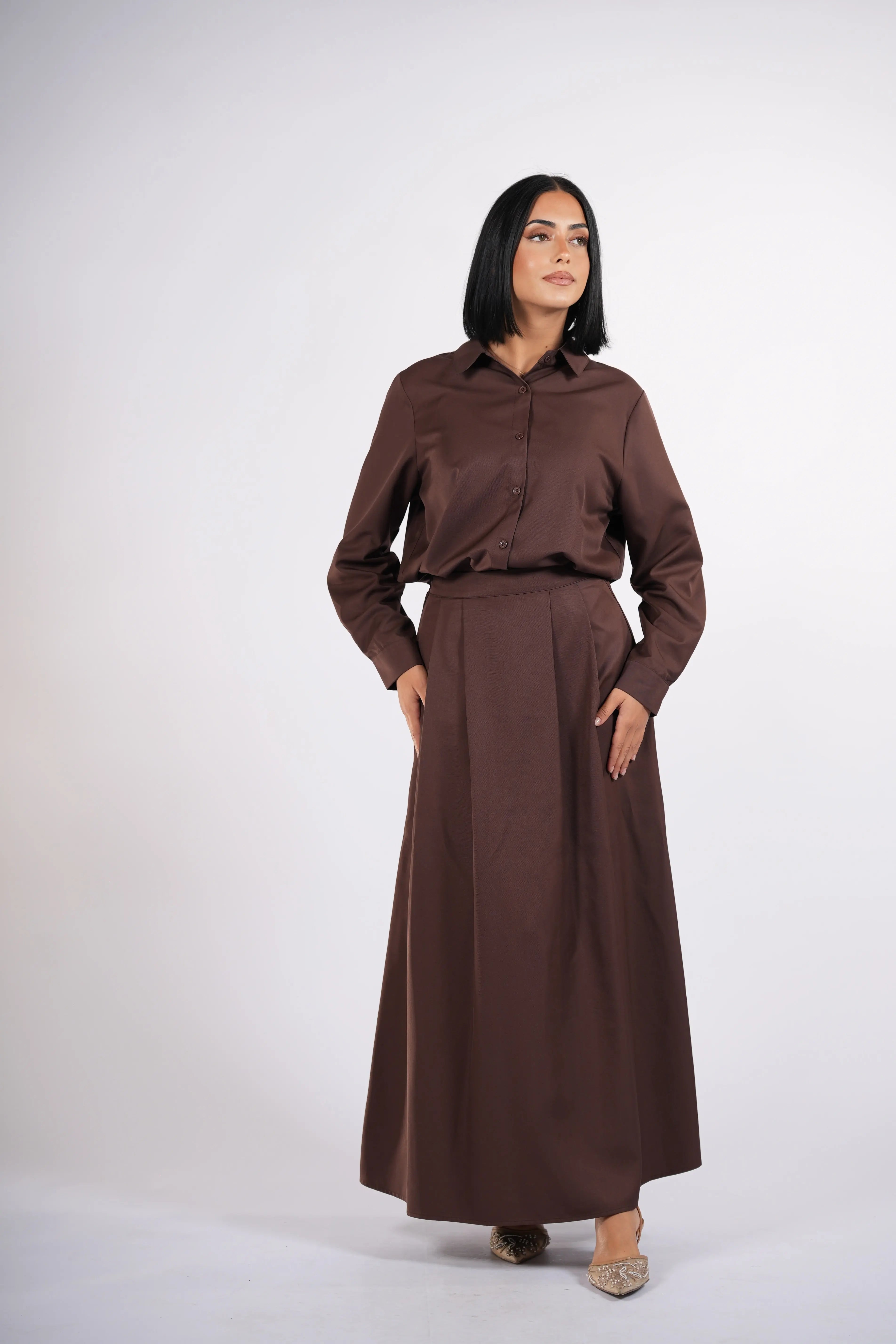 timeless blouse - brown Losyana.Shop
