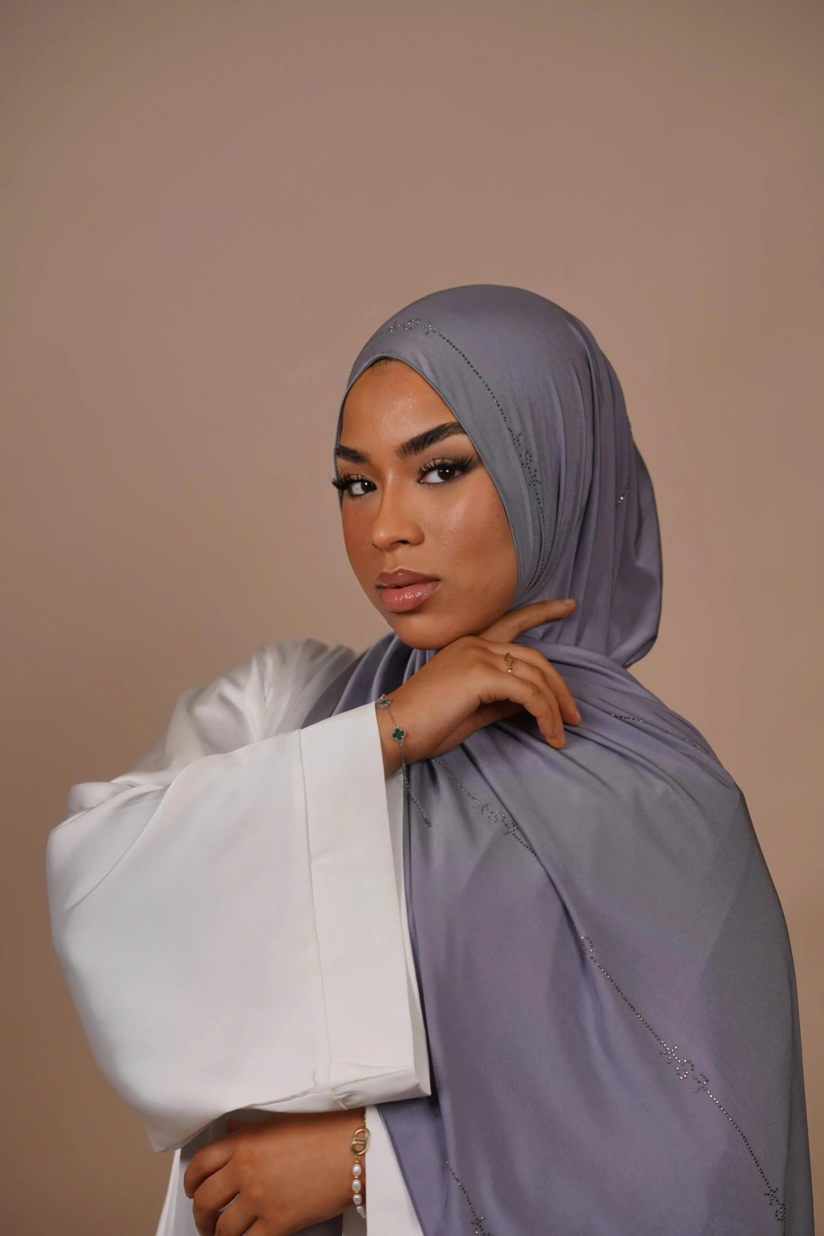 LSY Satin Premium Jersey - Lavender grey Losyana