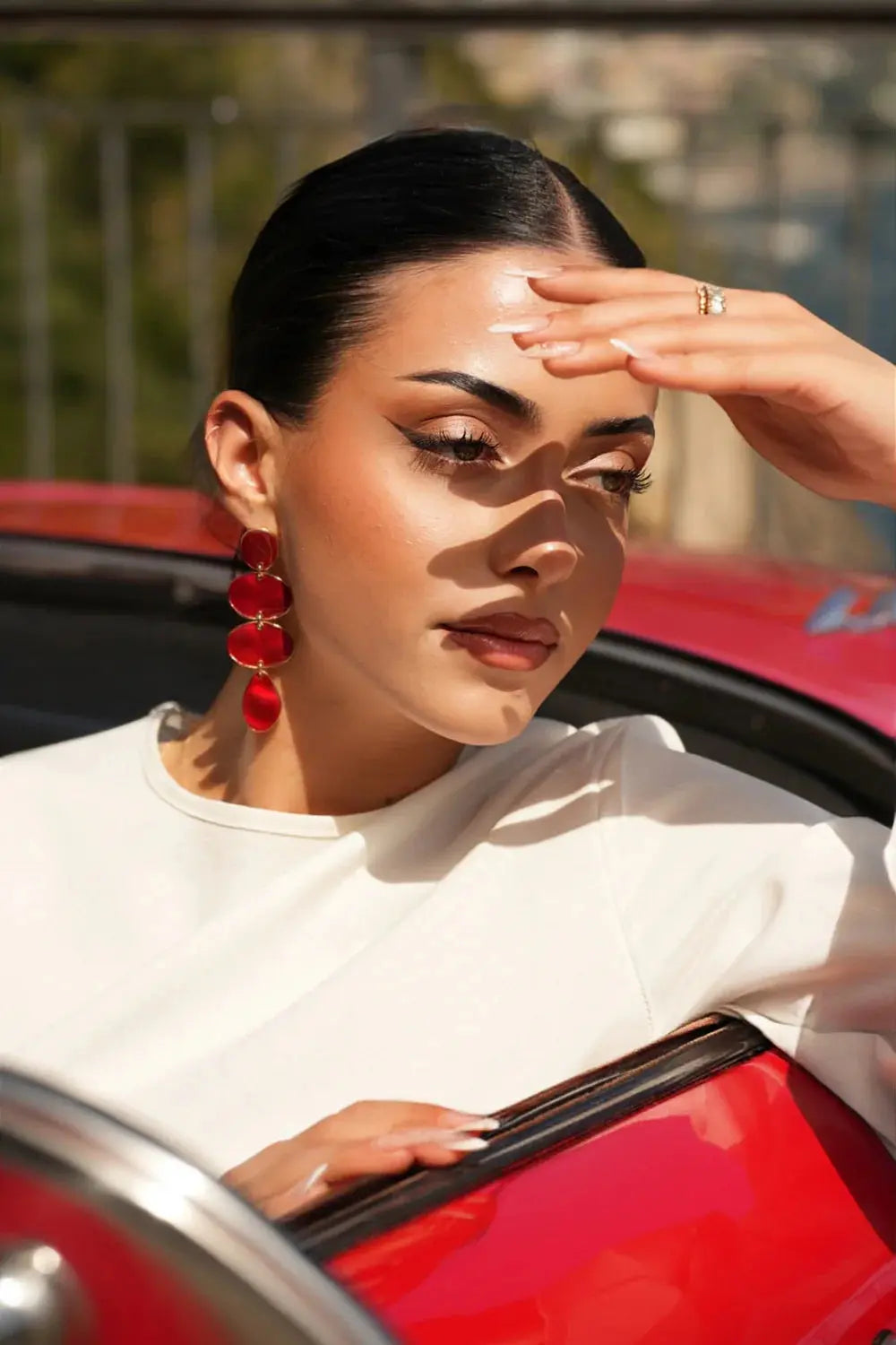 AMALFI LINEN DRESS - WHITE Losyana.nl