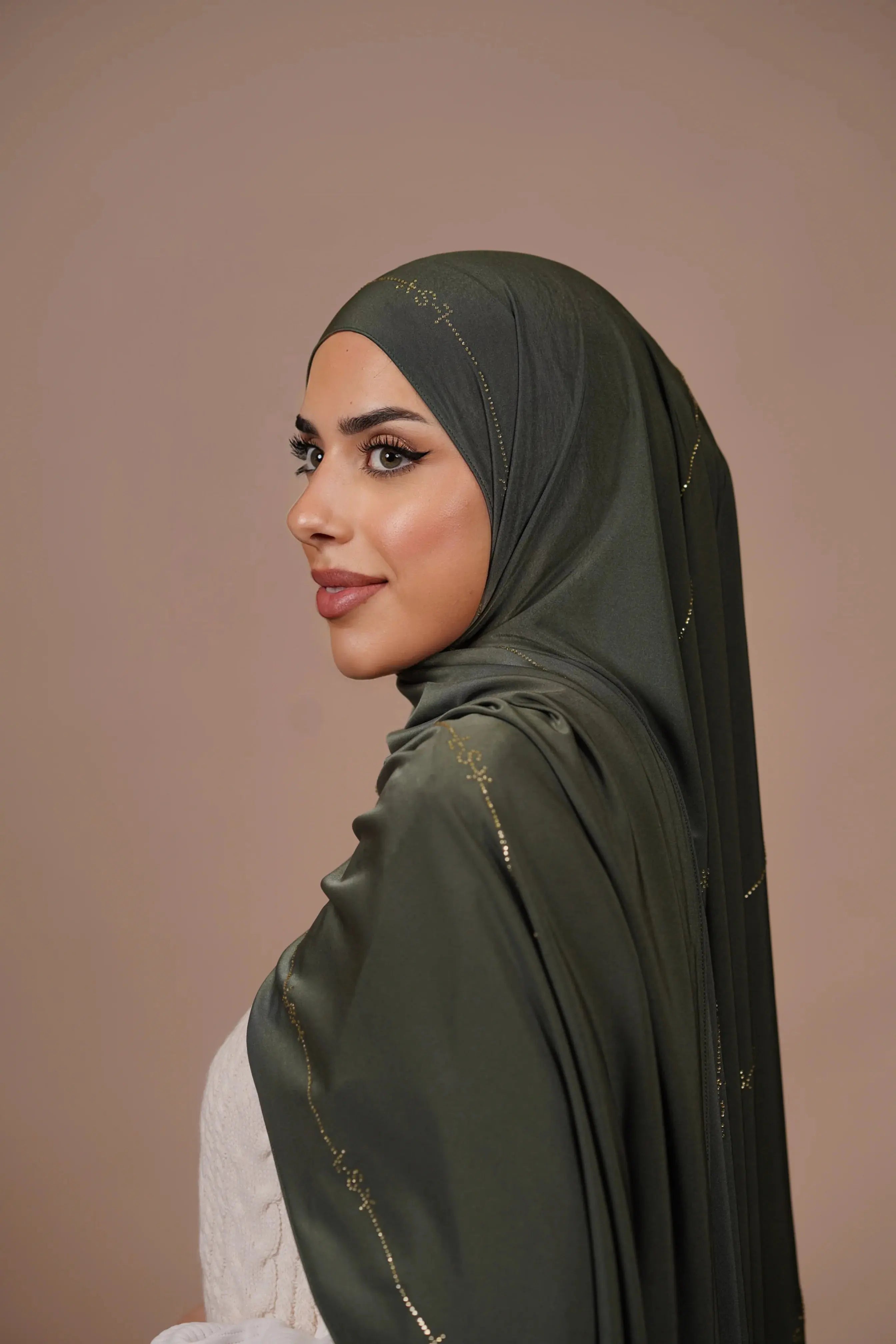 LSY Satin Premium Jersey - khaki green Losyana