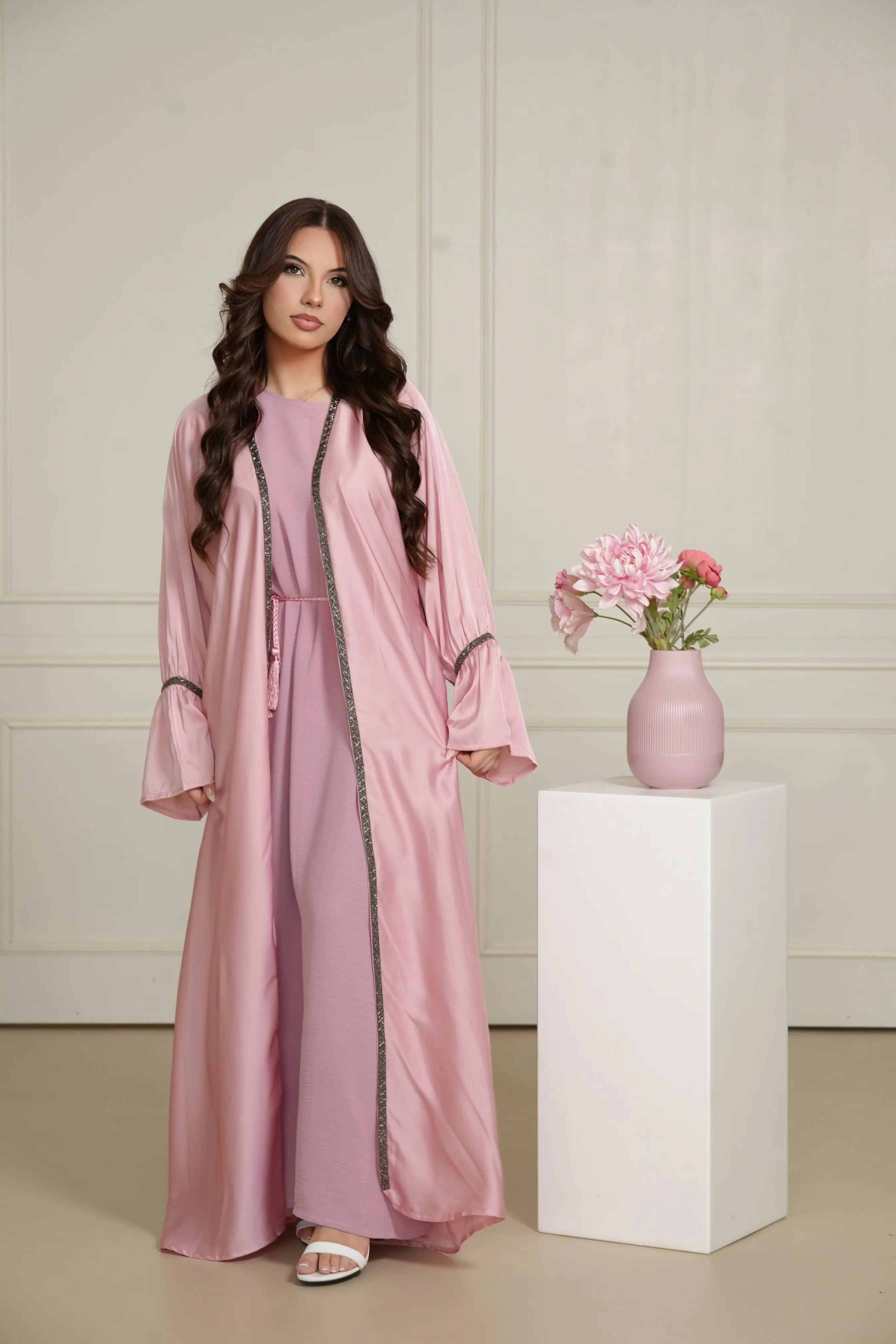 Blackstone Glamour Abaya - Rose Losyana.Shop