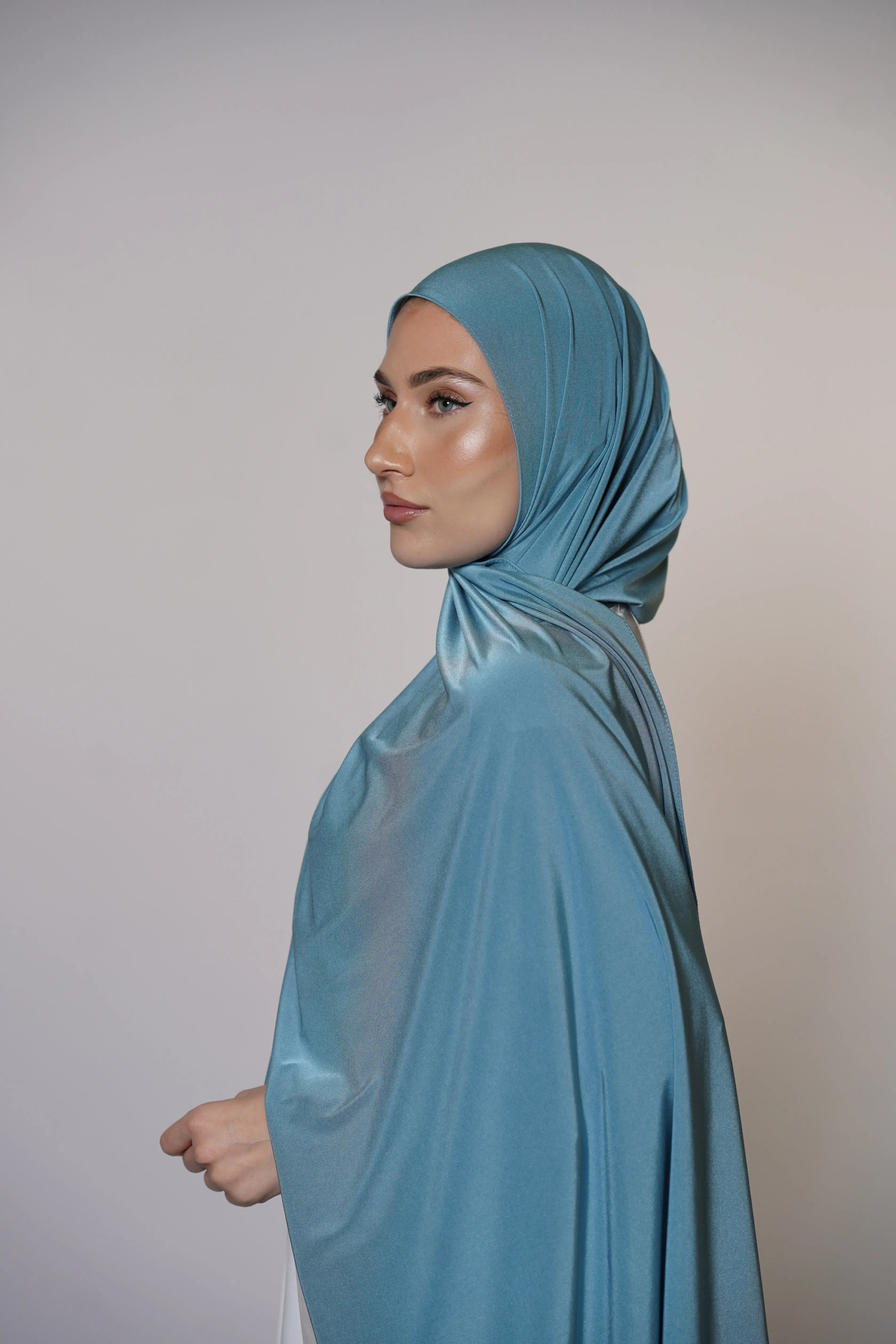 Satin Premium Jersey - sky blue Losyana.Shop