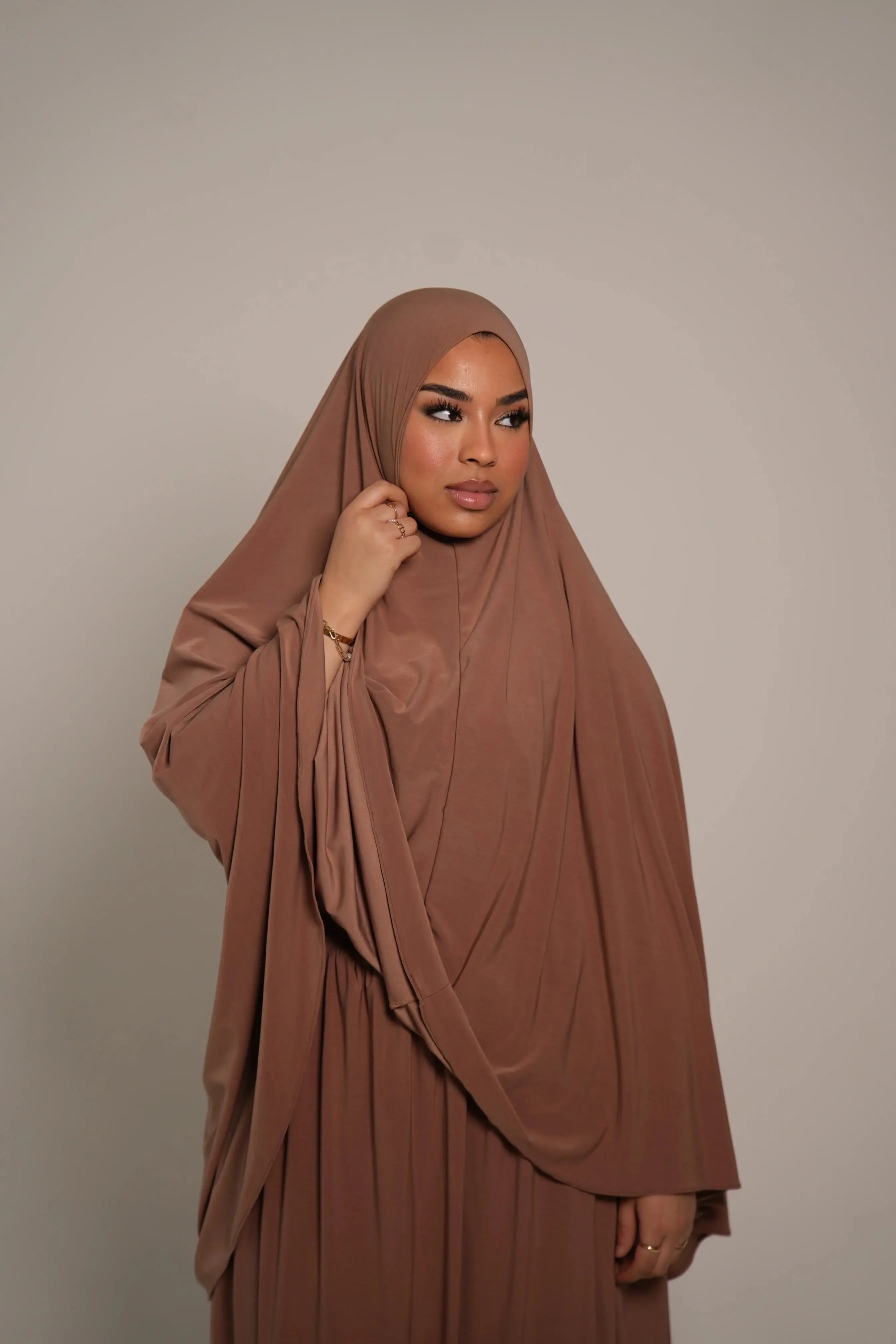 Premium Khimar Set - caramel Losyana