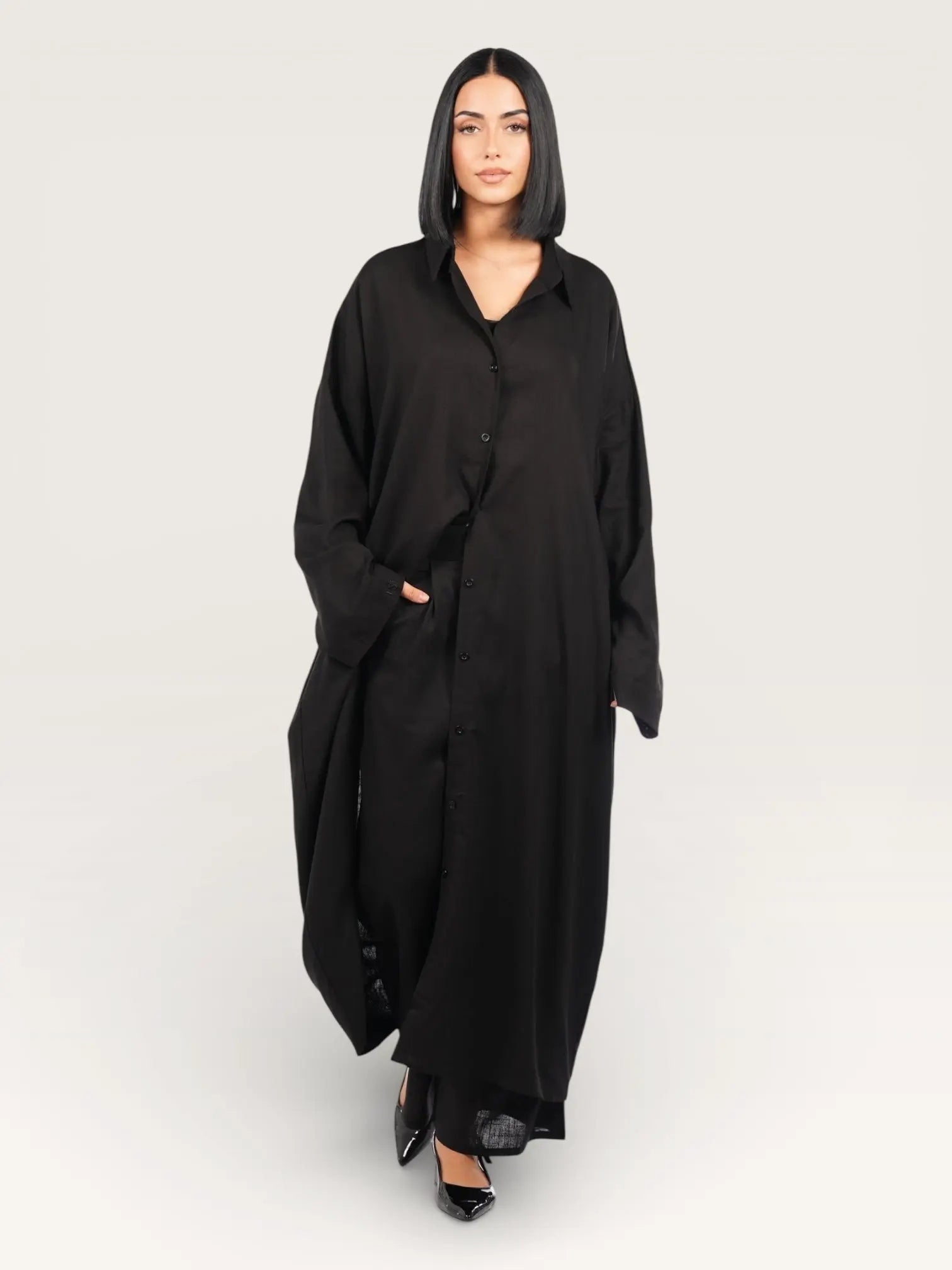 palma linen set - black