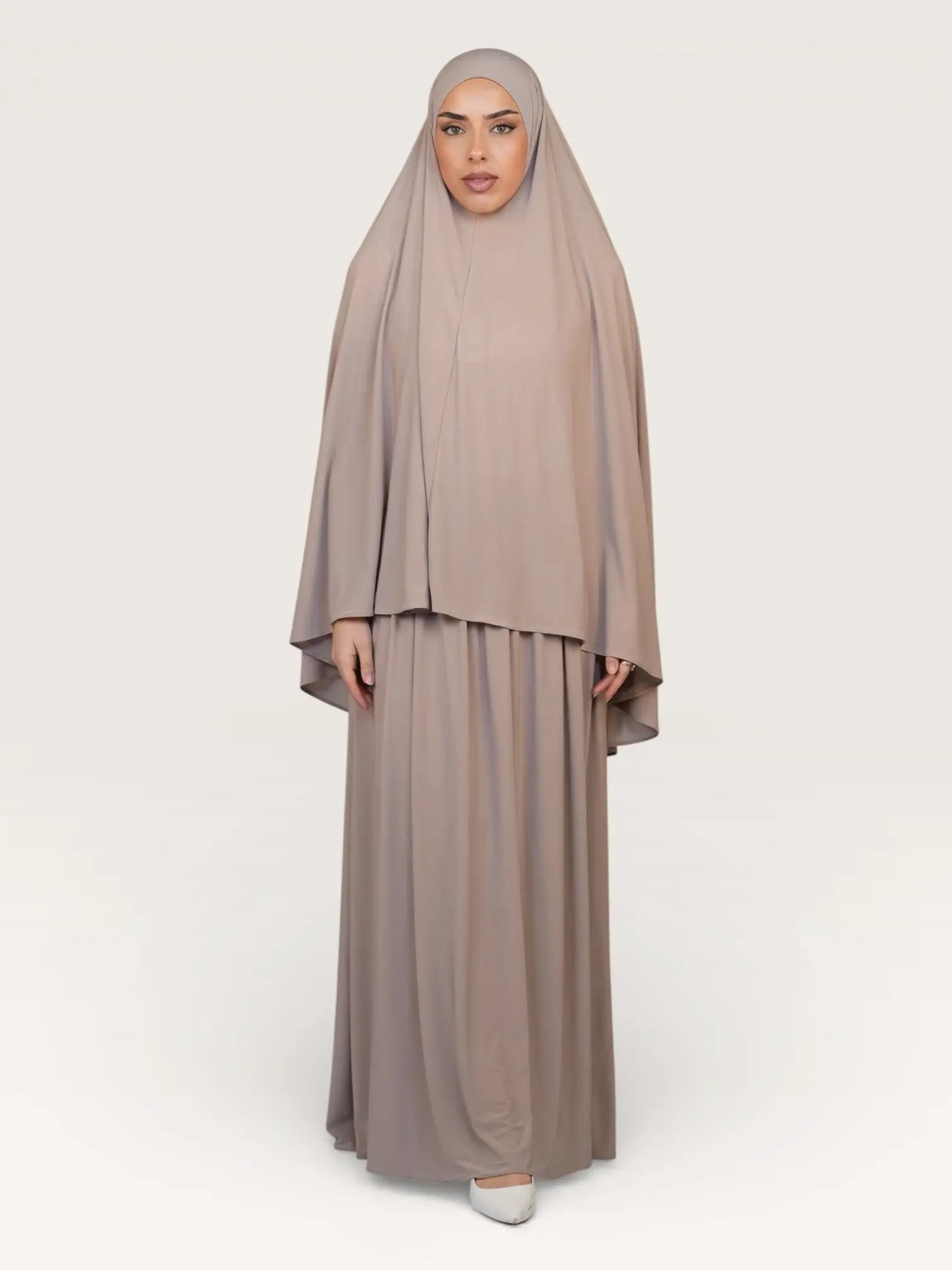 premium khimar set - light beige