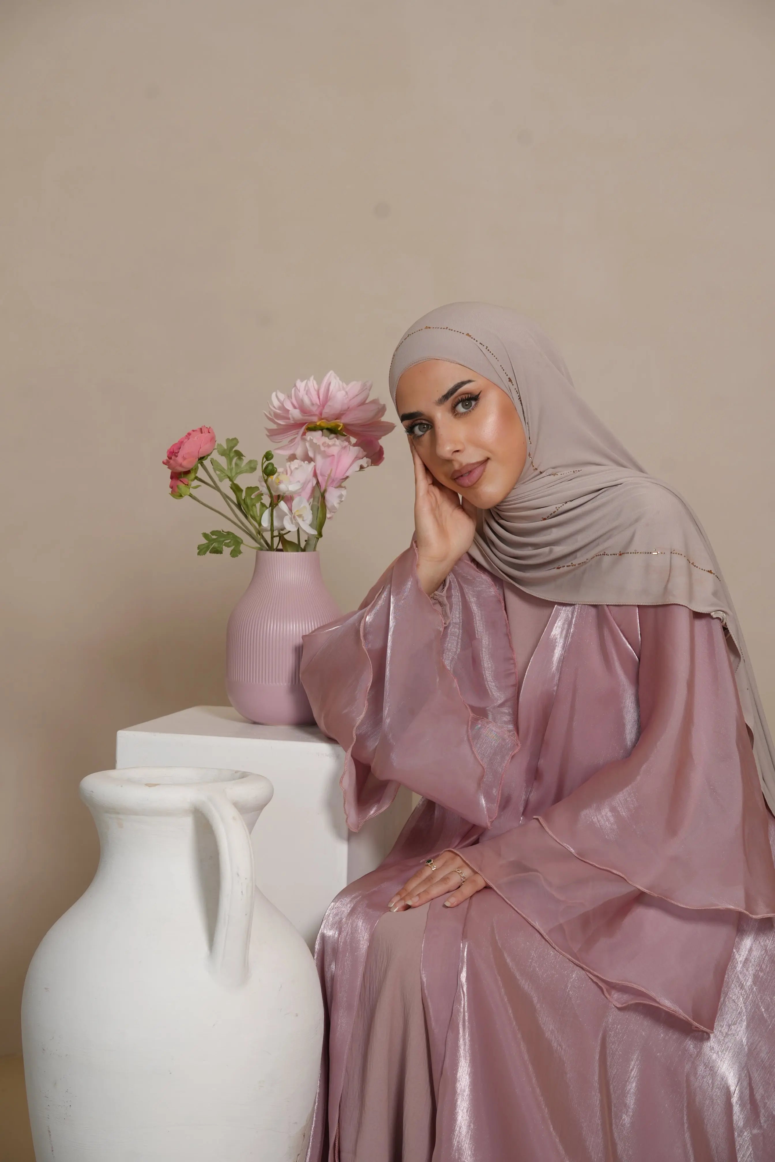 DXB Flower Abaya - Rose Losyana.Shop