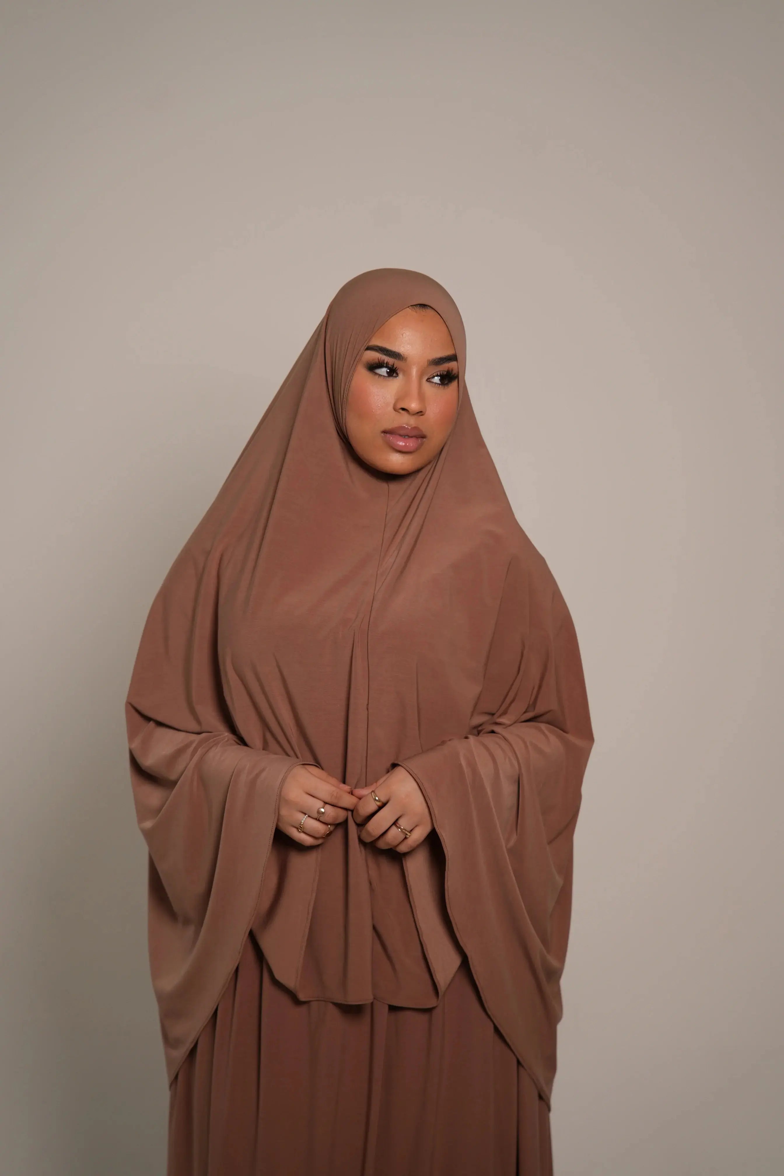 Premium Khimar Set - caramel Losyana