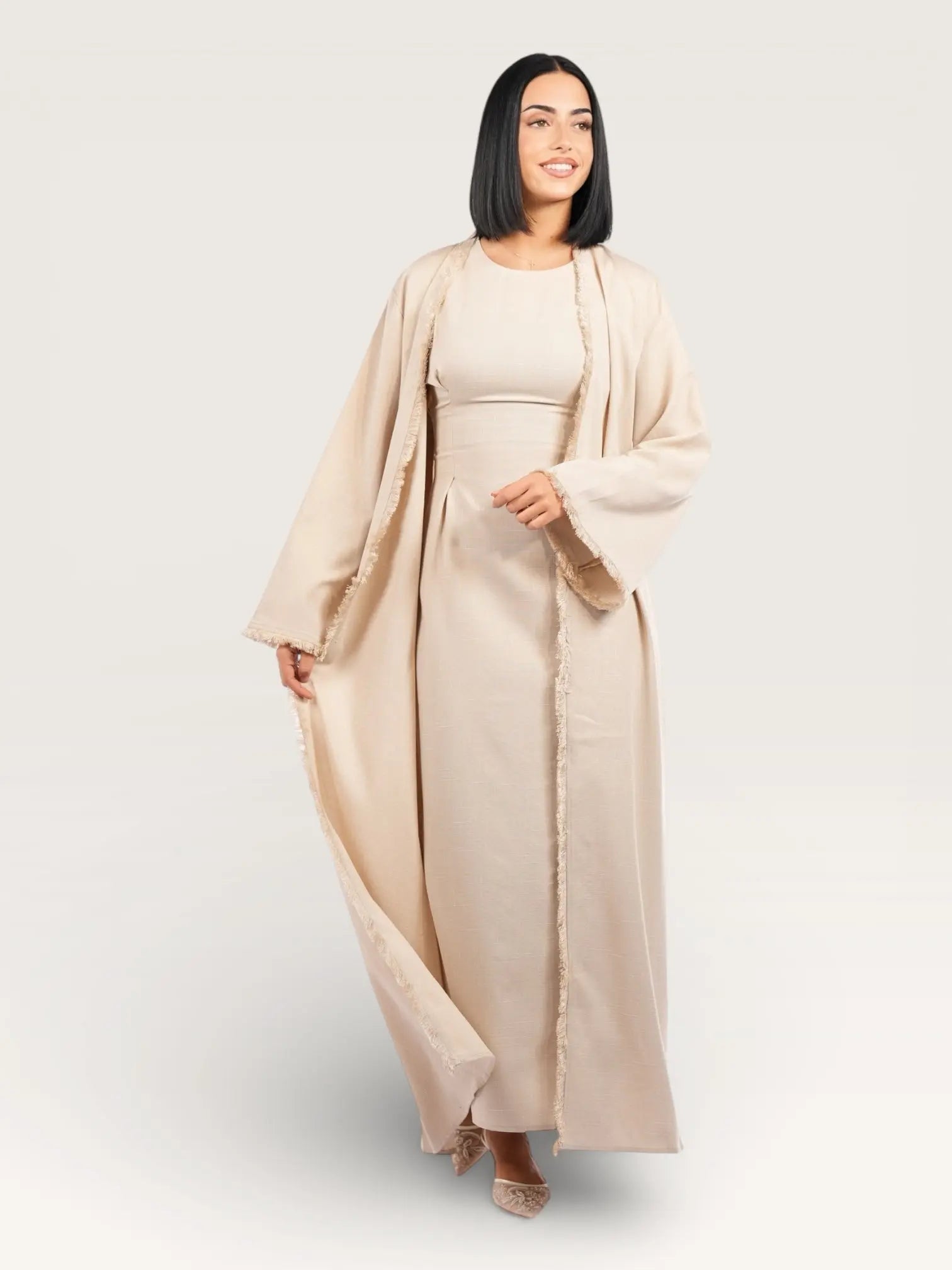 Corset et kimono viennois - beige