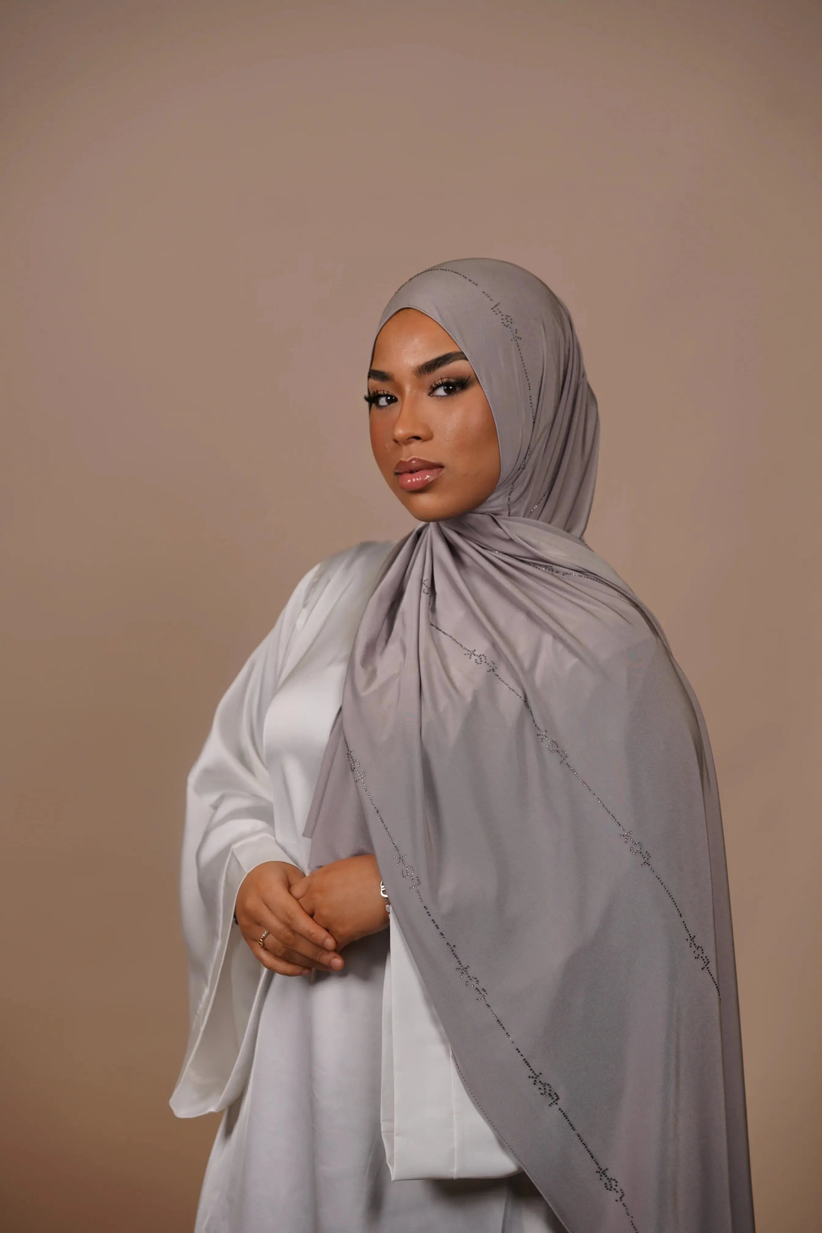 LSY Satin Premium Jersey - Silver Grey Losyana
