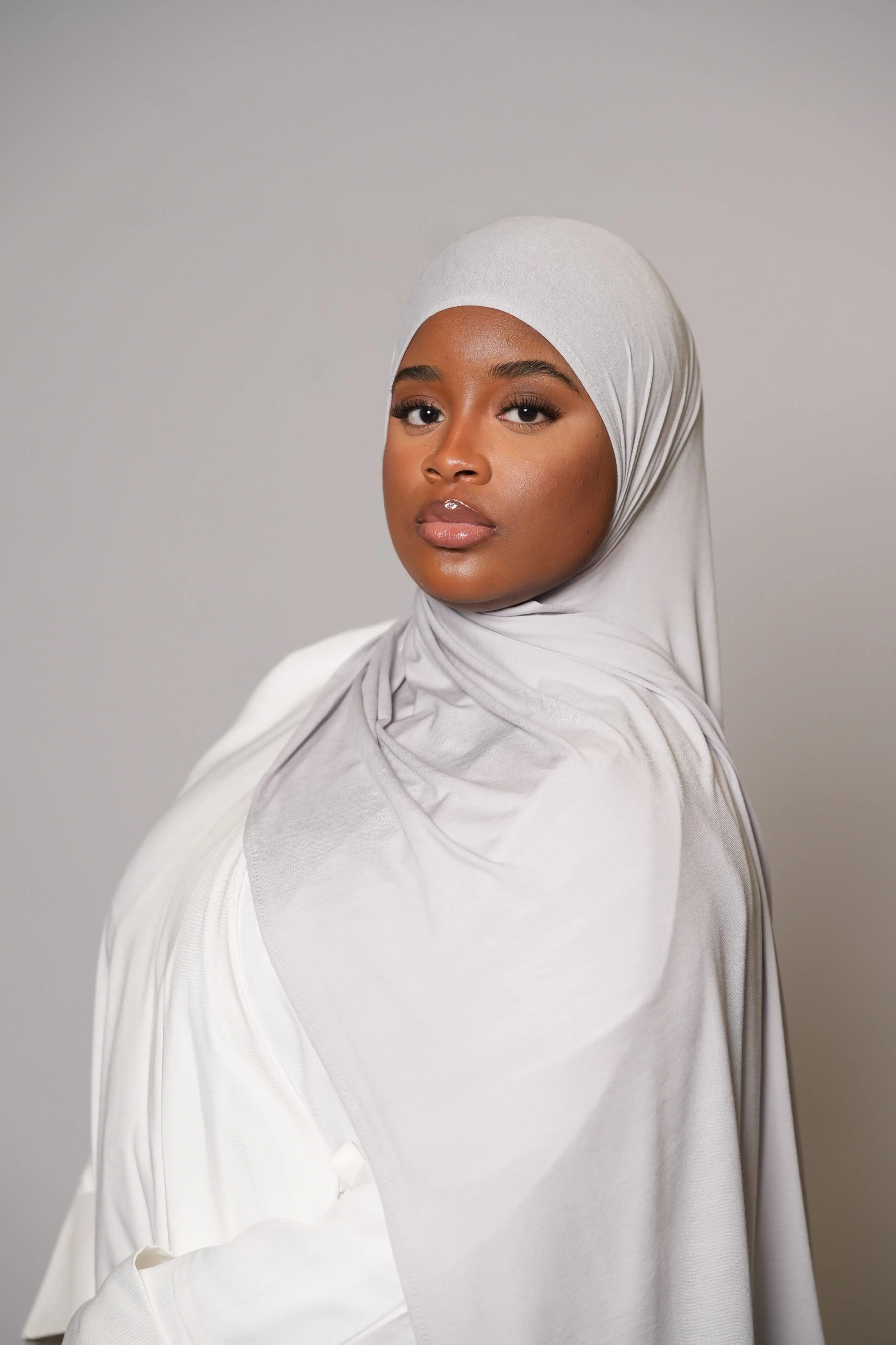 Premium Bamboo Jersey - silvery white Losyana.Shop