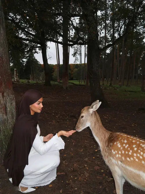 Robe longue à volants - Blanche