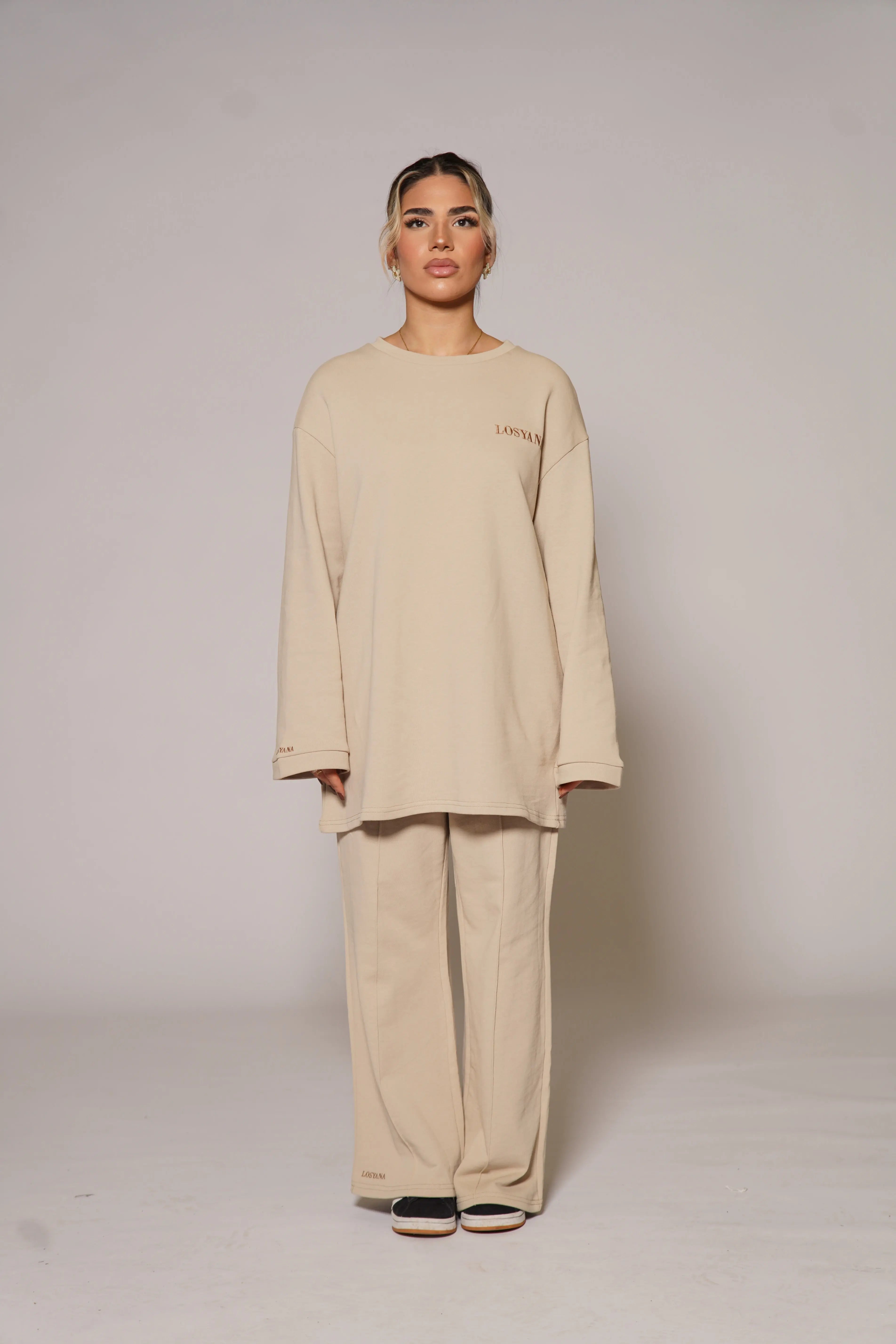 Lounge and Gym set - light beige Losyana.Shop