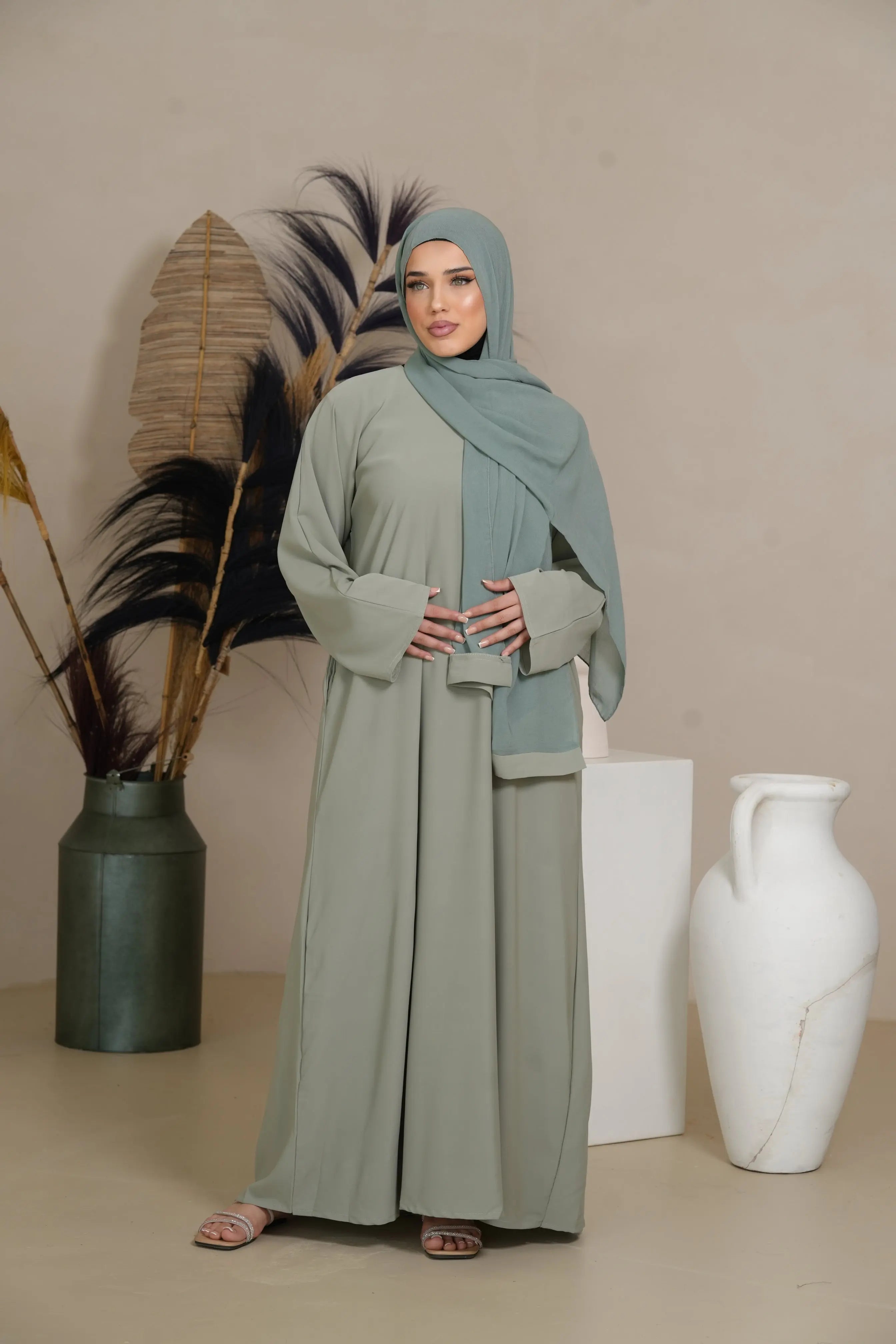 DXB Abaya Daily - pistacio Losyana.Shop