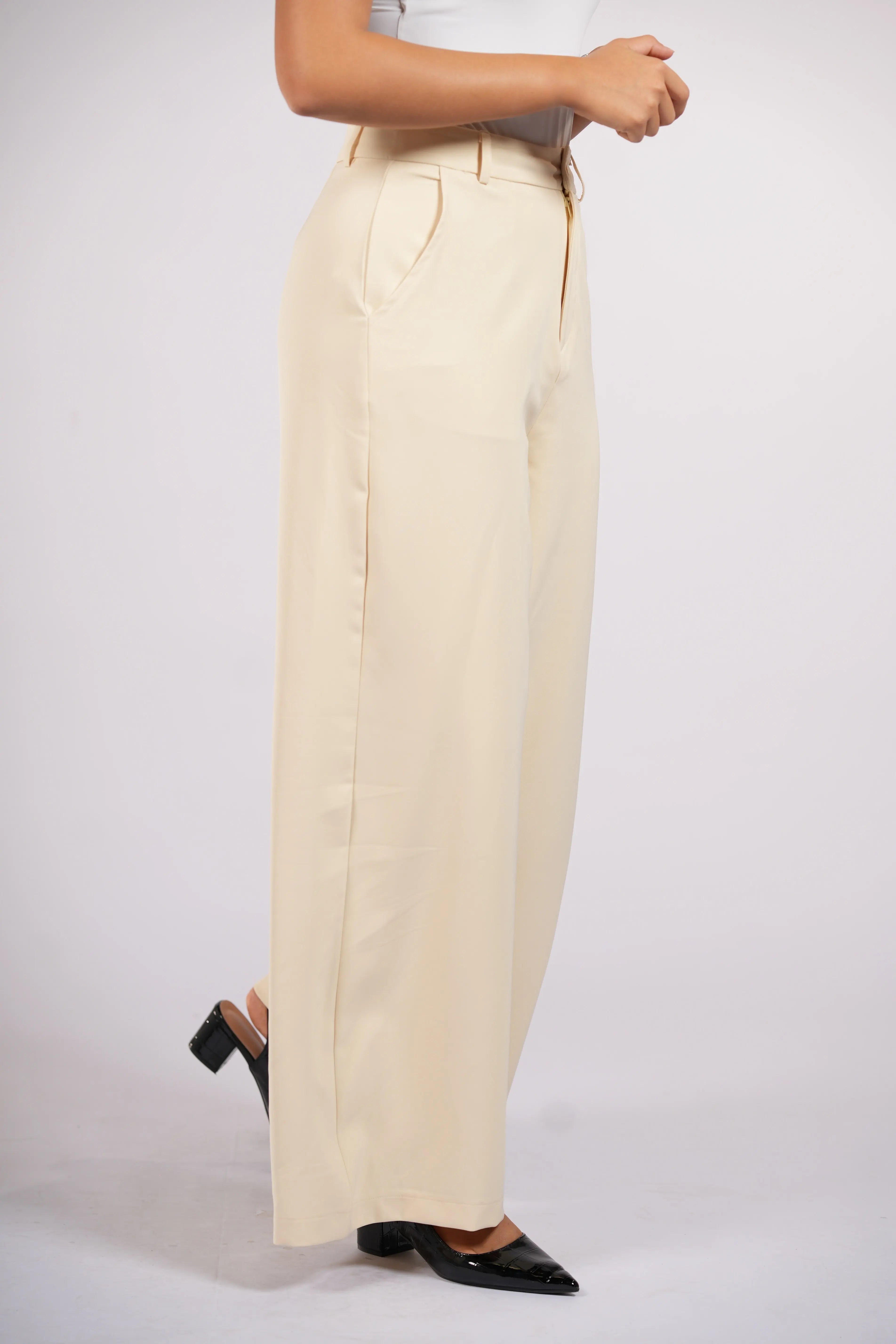 wide leg pants - butter yellow Losyana.Shop