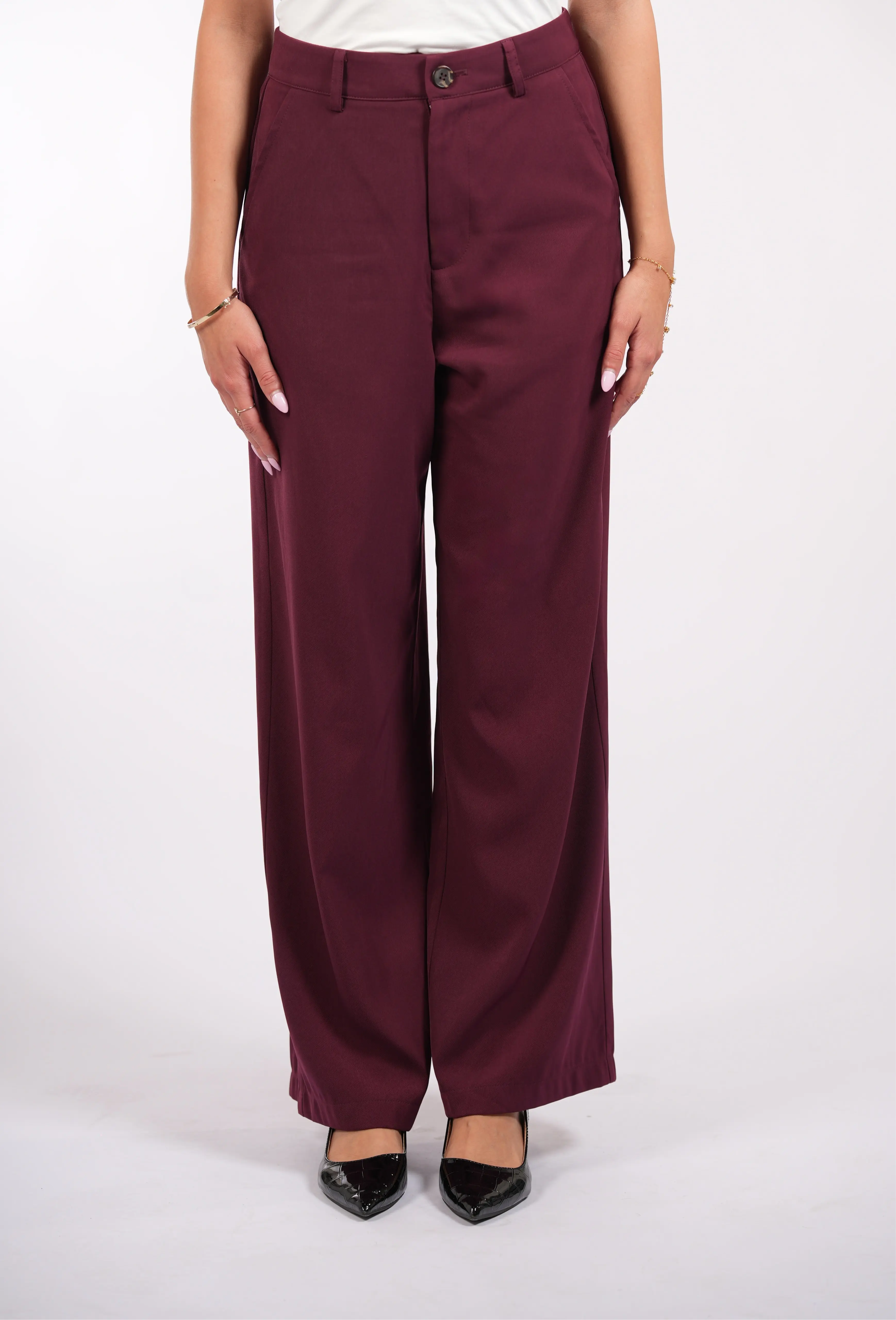 the noble pants - burgundy Losyana.Shop