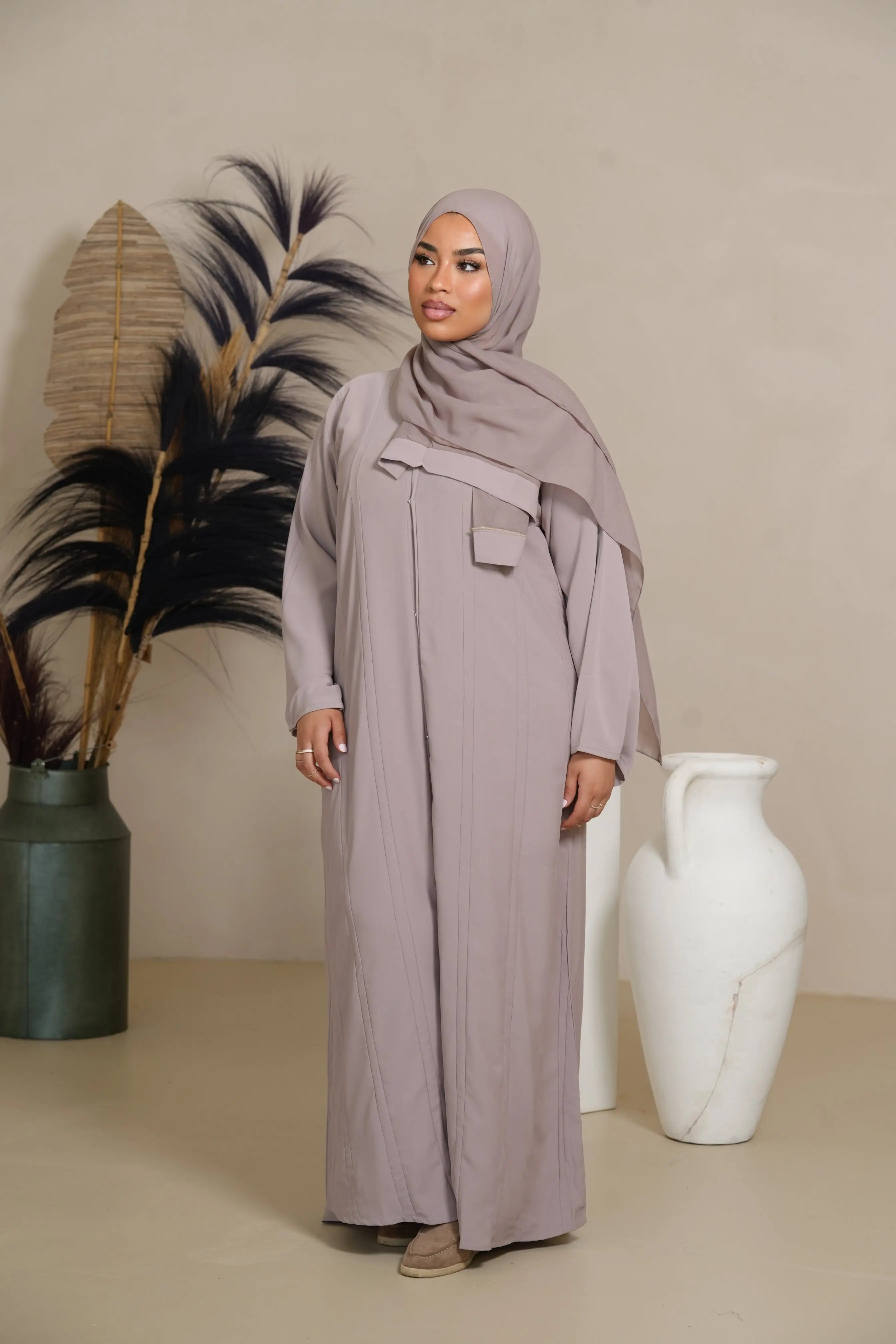 Lines Daily Abaya - Almond Losyana.Shop