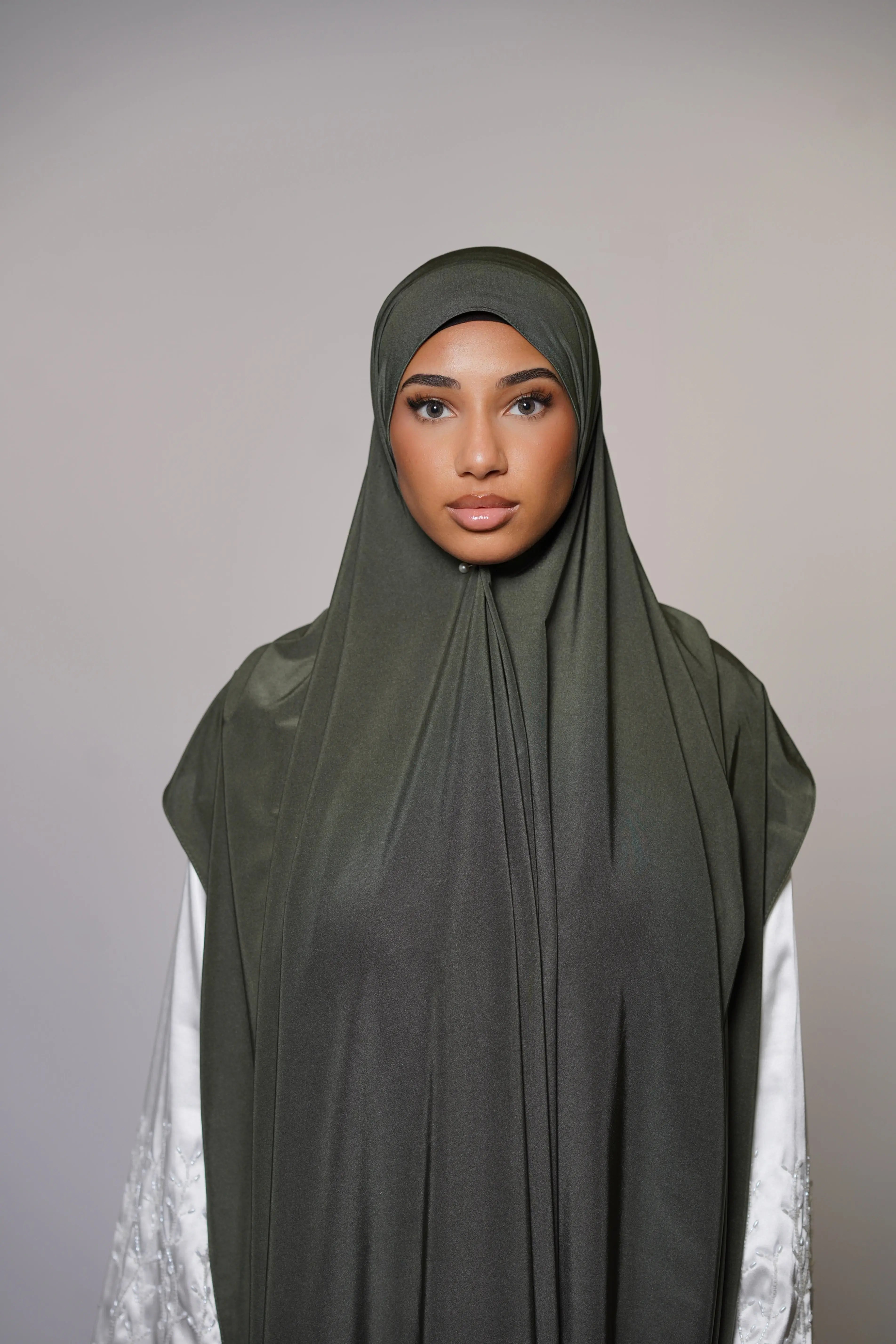 Satin Premium Jersey - khaki green Losyana.Shop