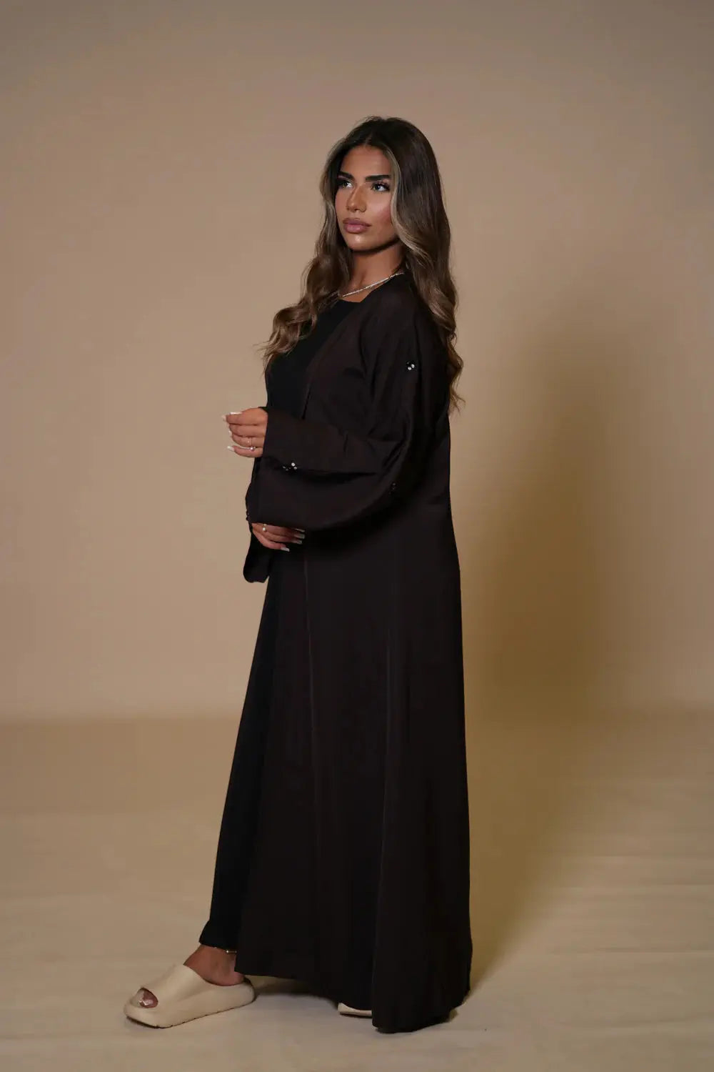 Star Daily Abaya - Dark Brwon Losyana.Shop