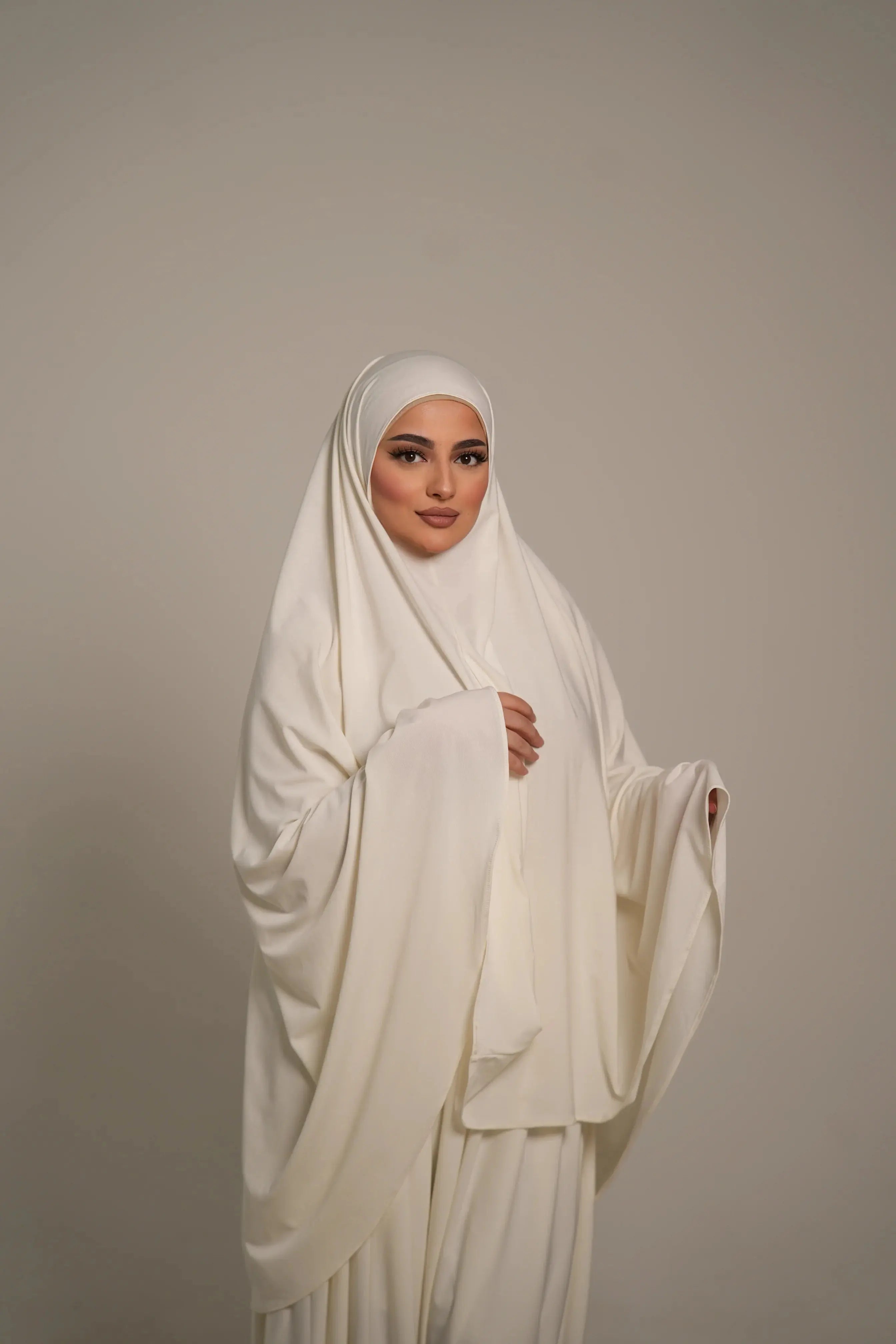 Premium Khimar Set - White Losyana