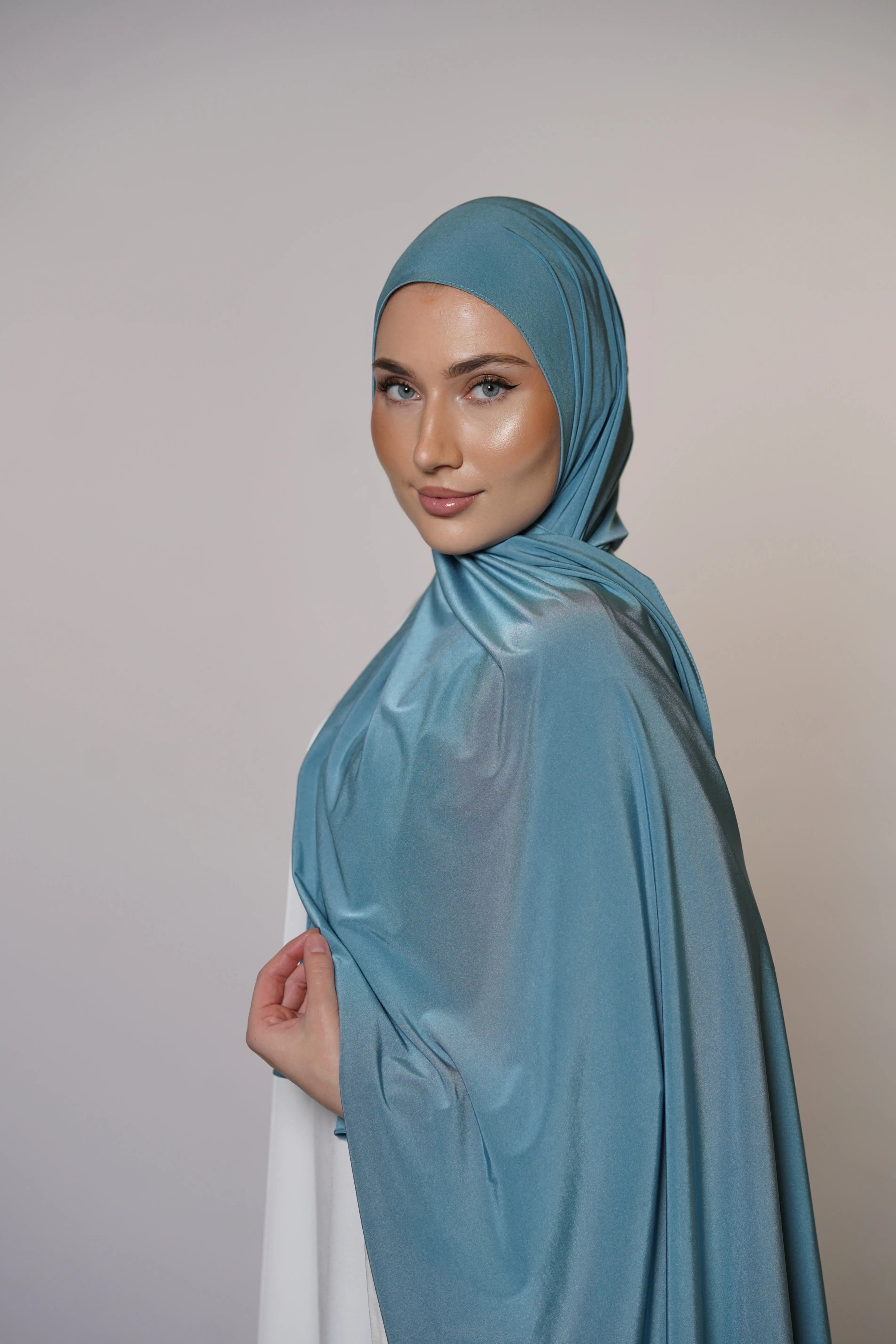 Satin Premium Jersey - sky blue Losyana.Shop