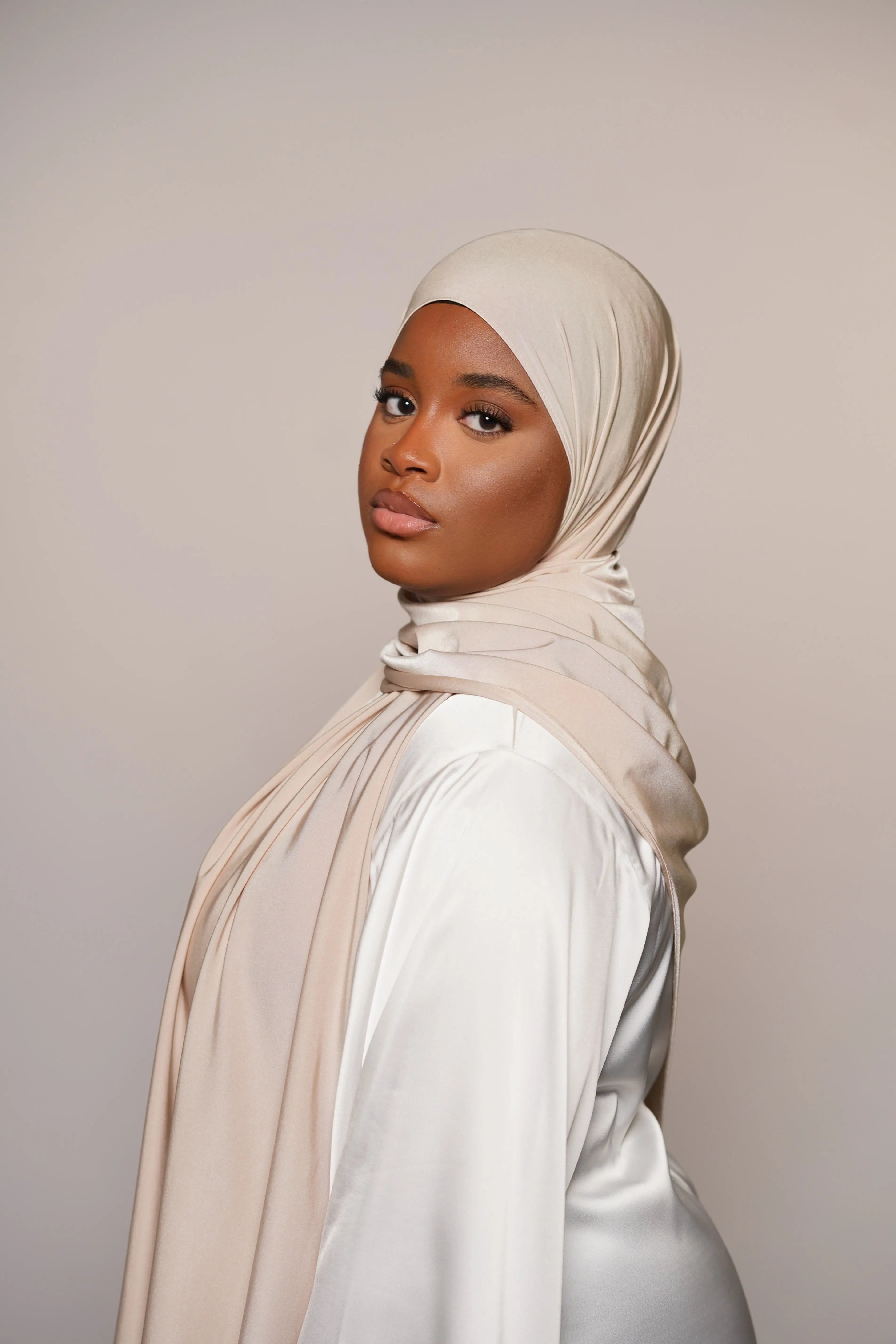 Satin Premium Jersey - light beige Losyana.Shop