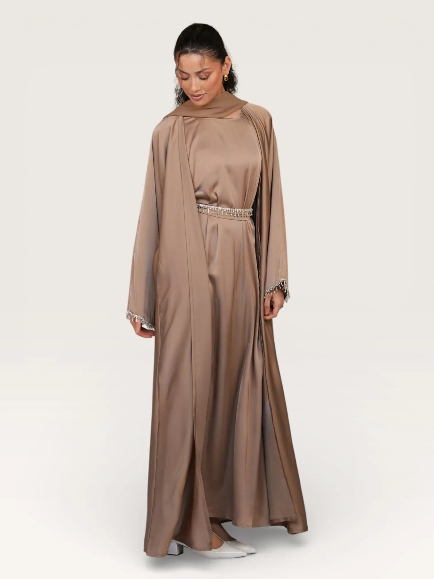 zara abaya - beige