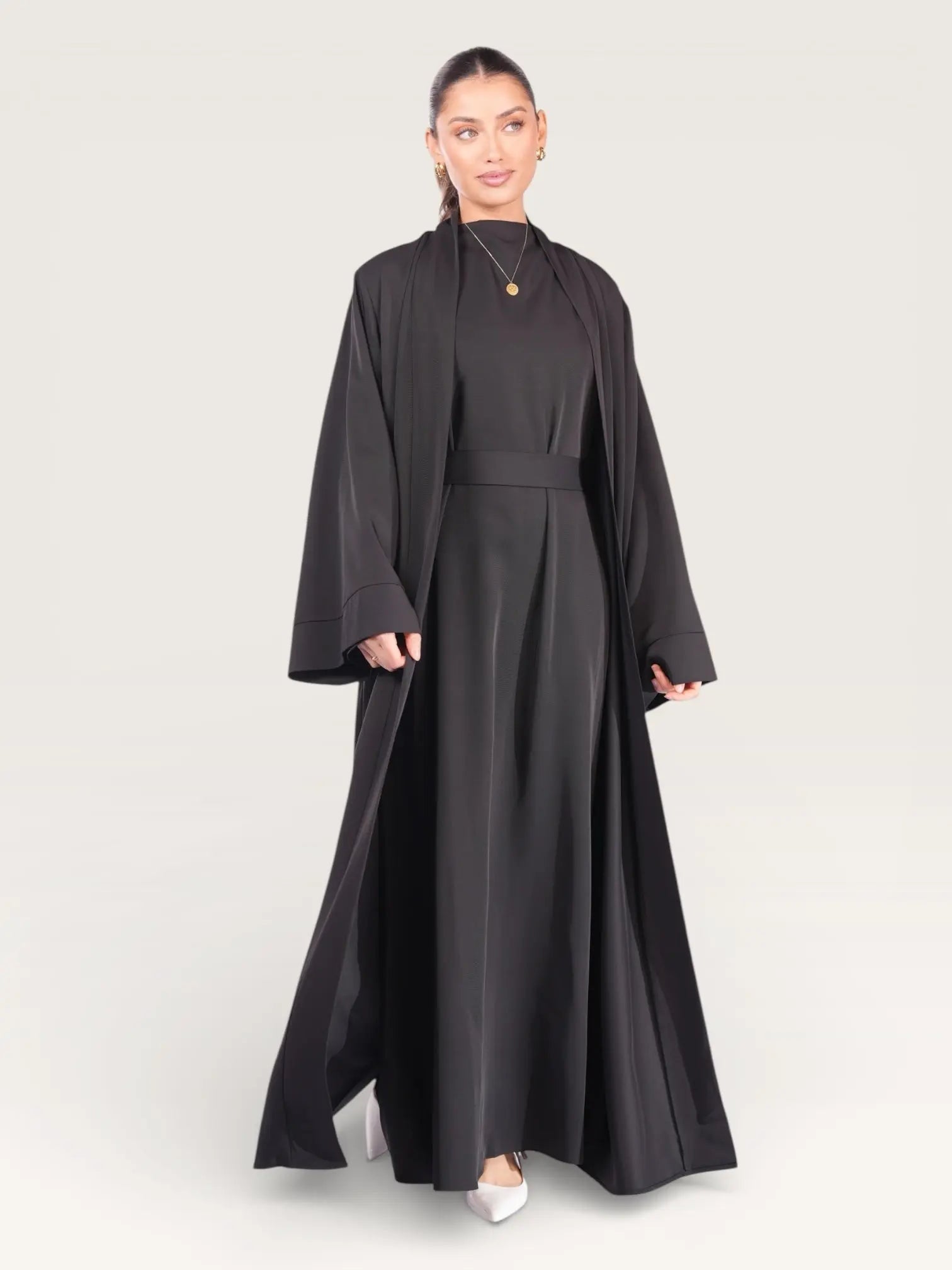 kimono abaya - black